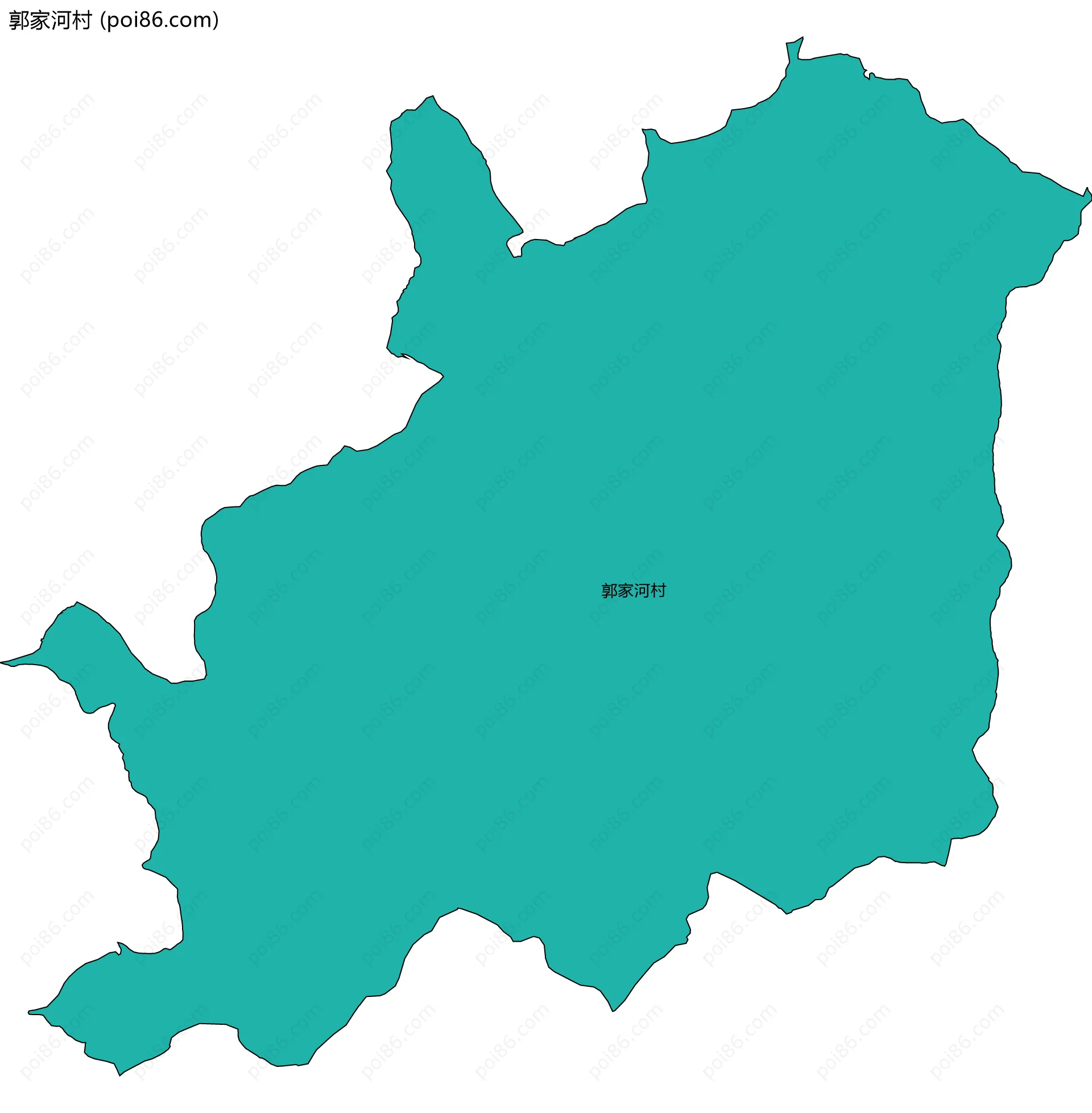 郭家河村边界地图