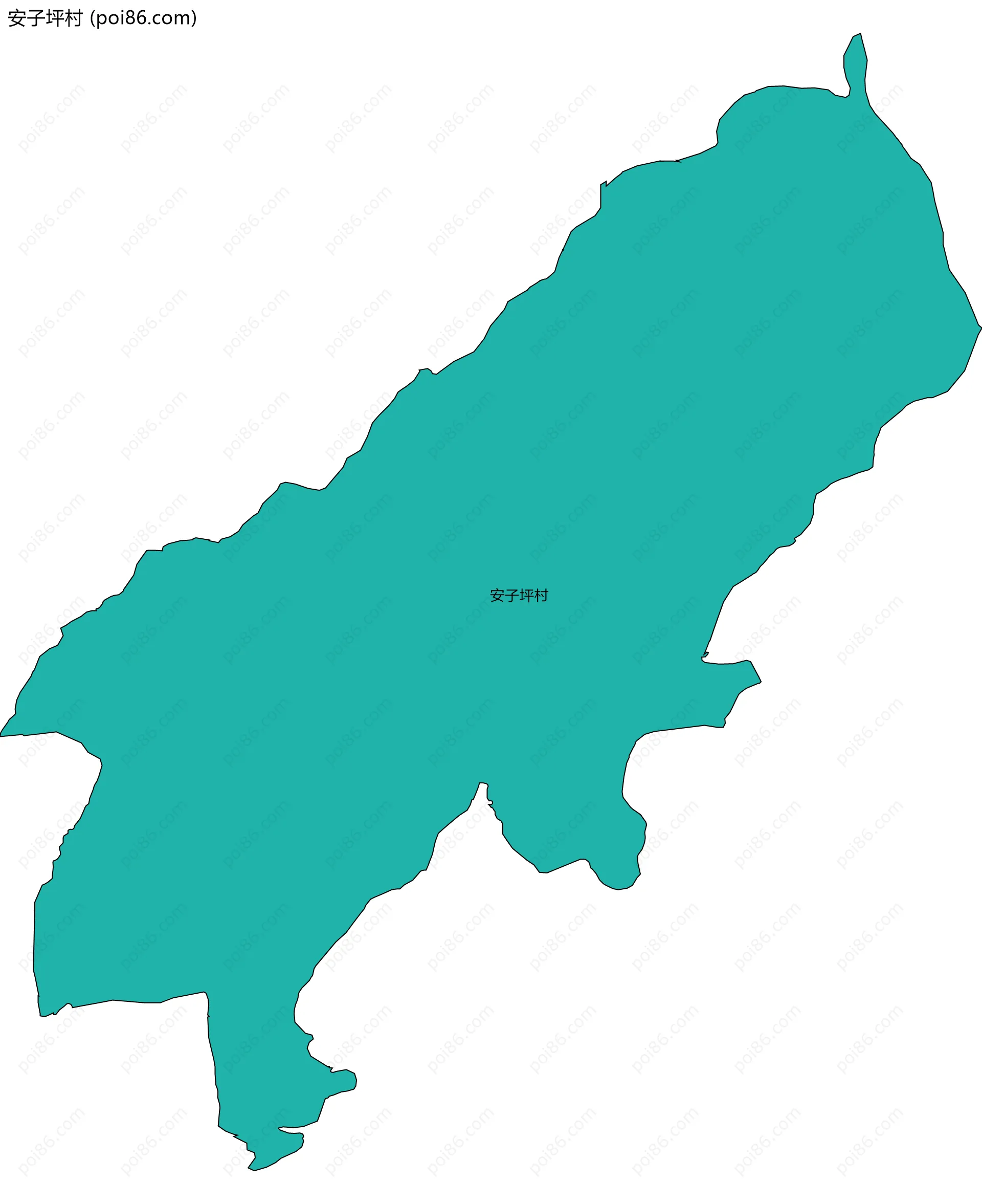 安子坪村边界地图