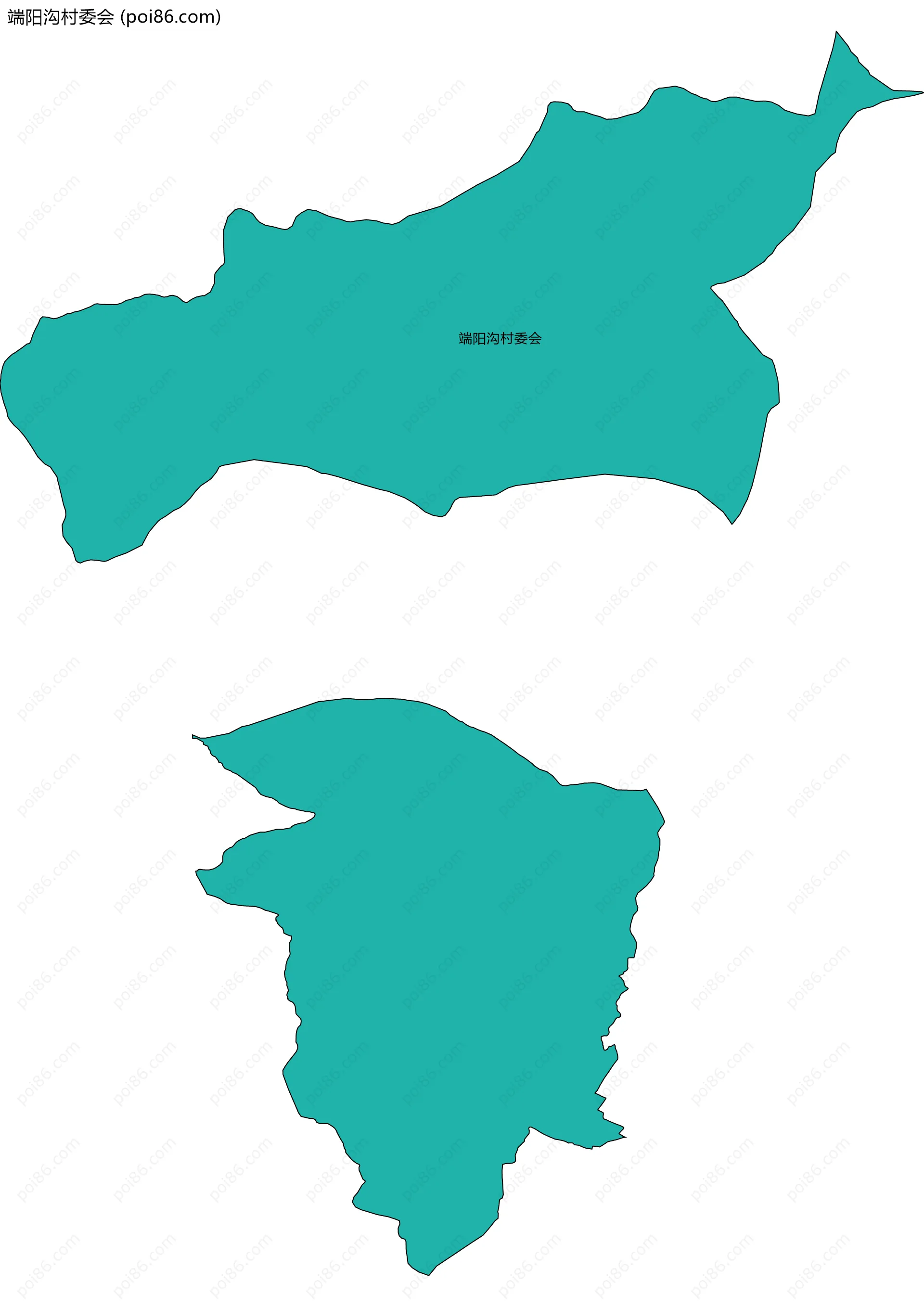 端阳沟村委会边界地图
