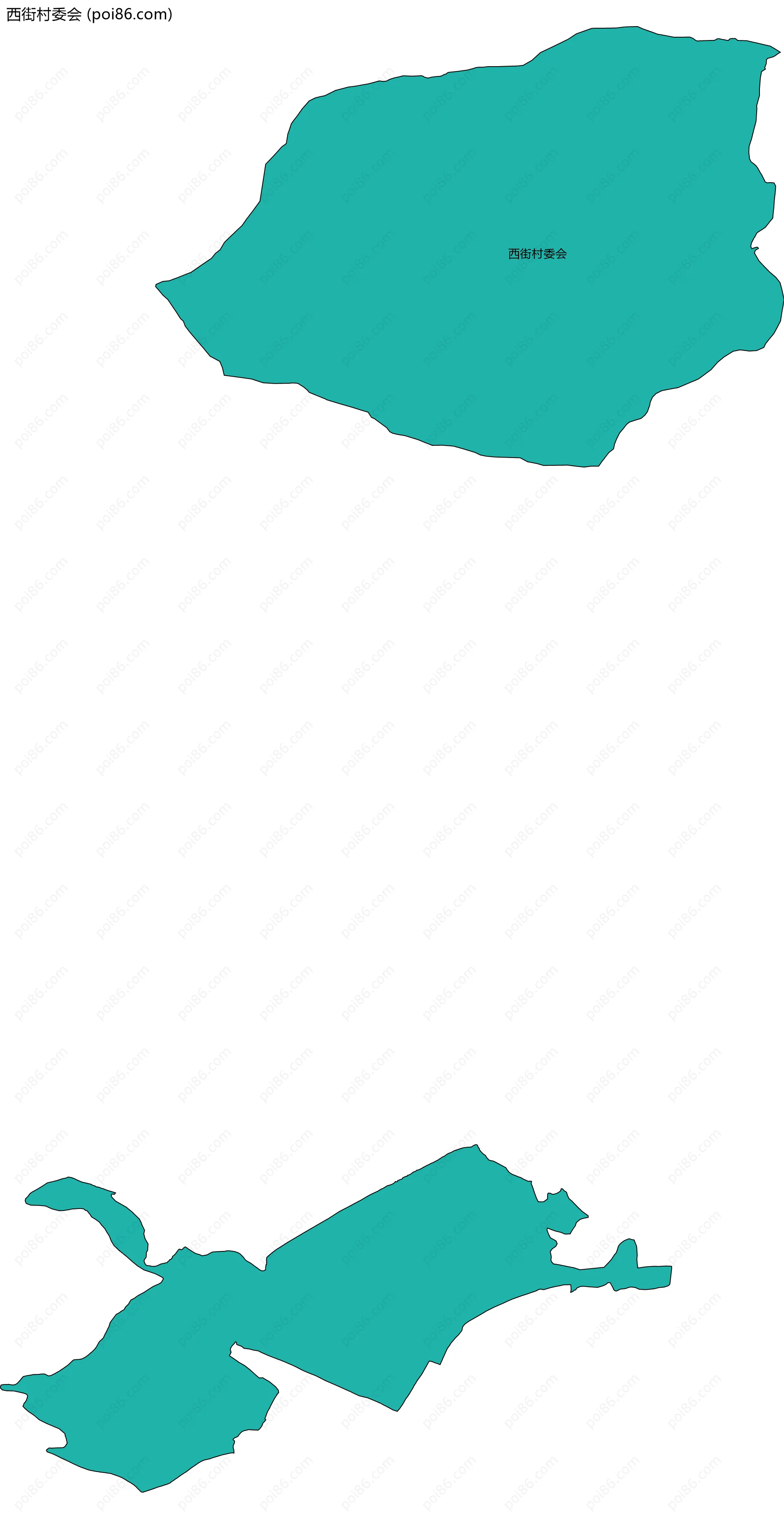 西街村委会边界地图