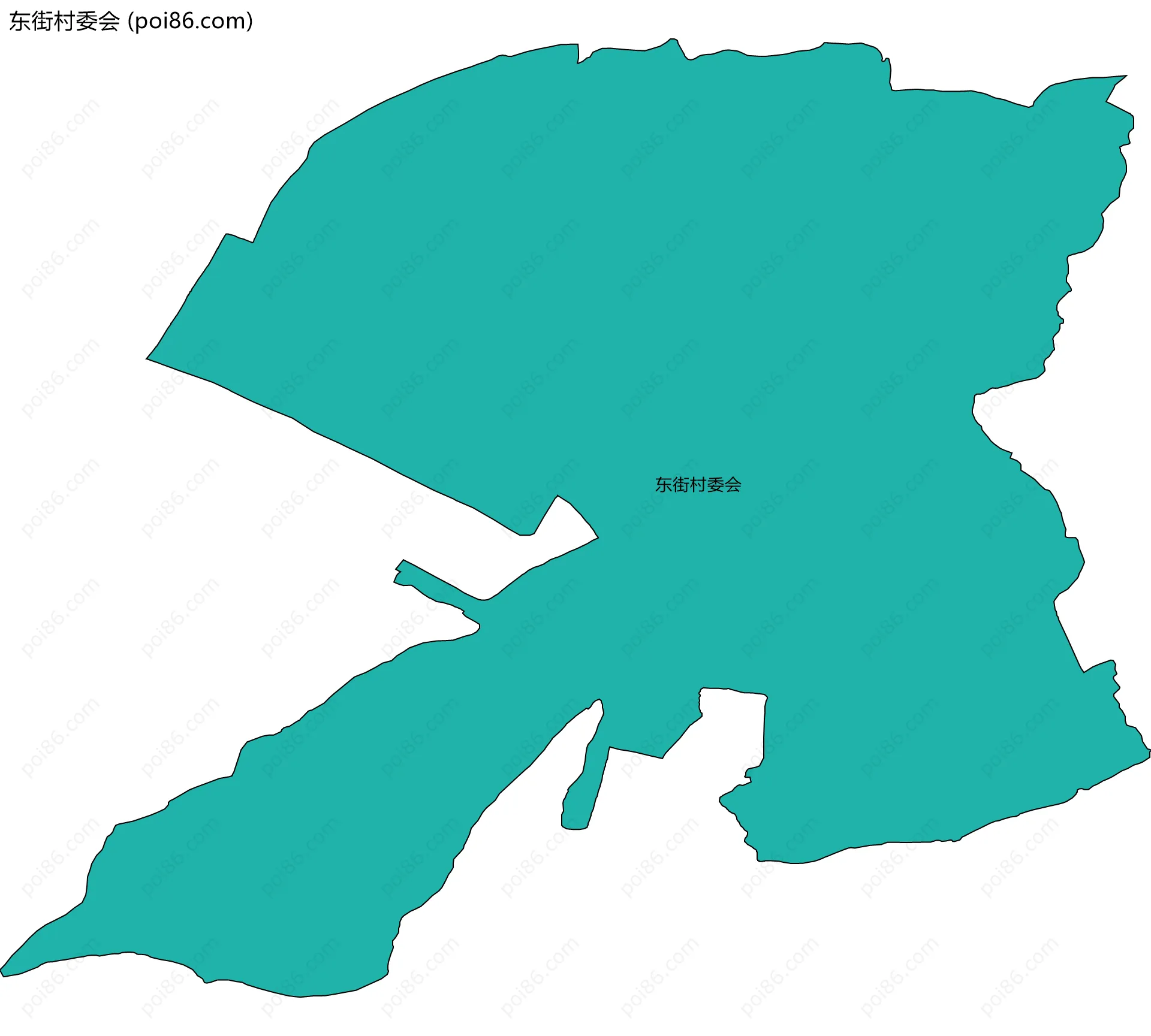 东街村委会边界地图