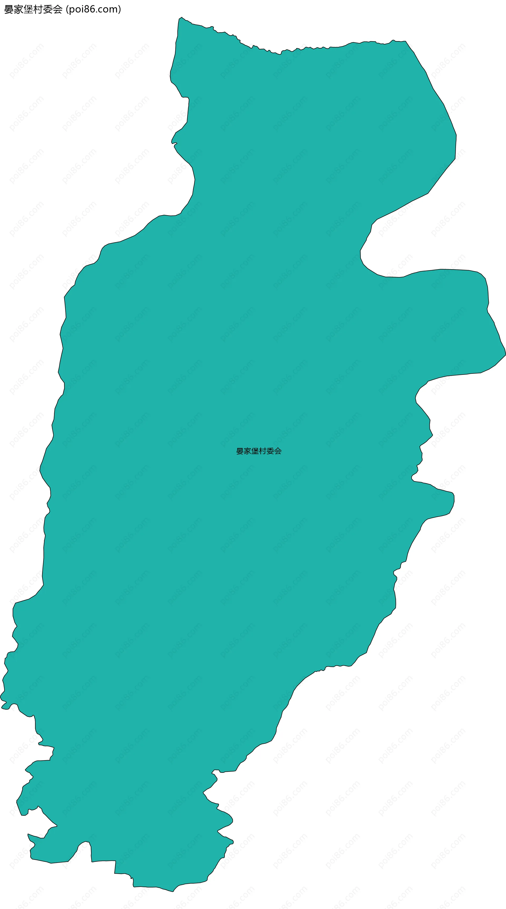 晏家堡村委会边界地图