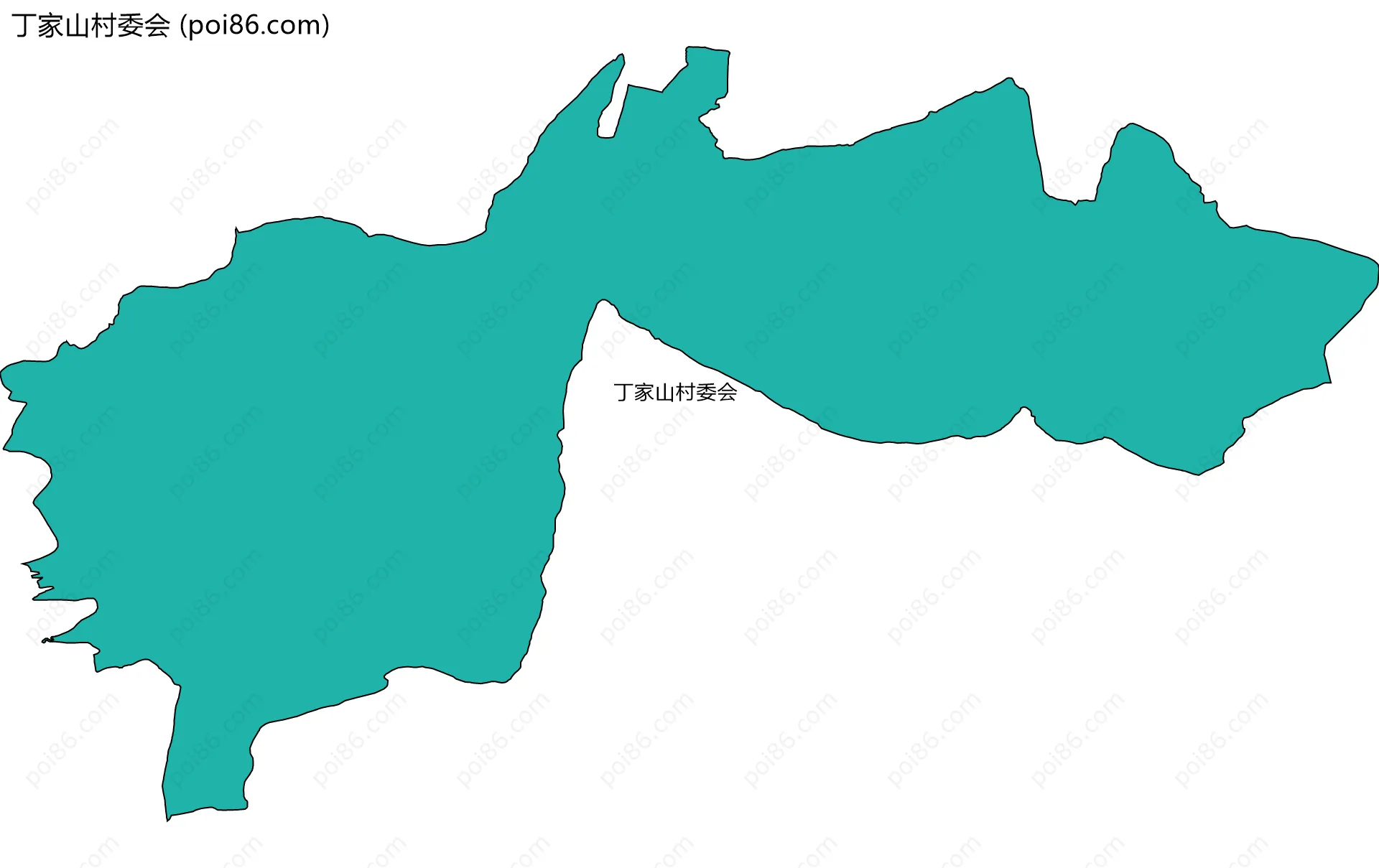 丁家山村委会边界地图