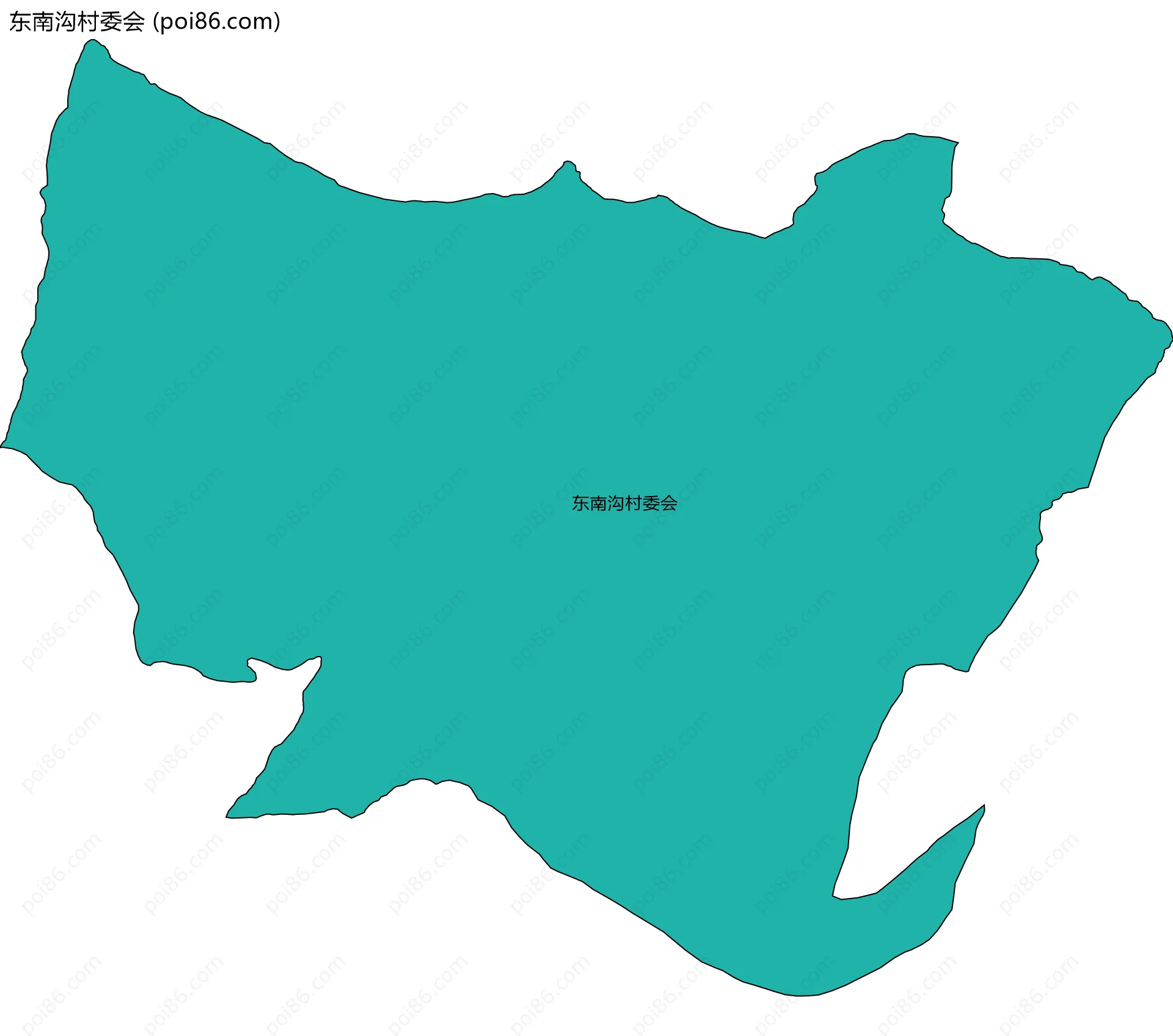 东南沟村委会边界地图
