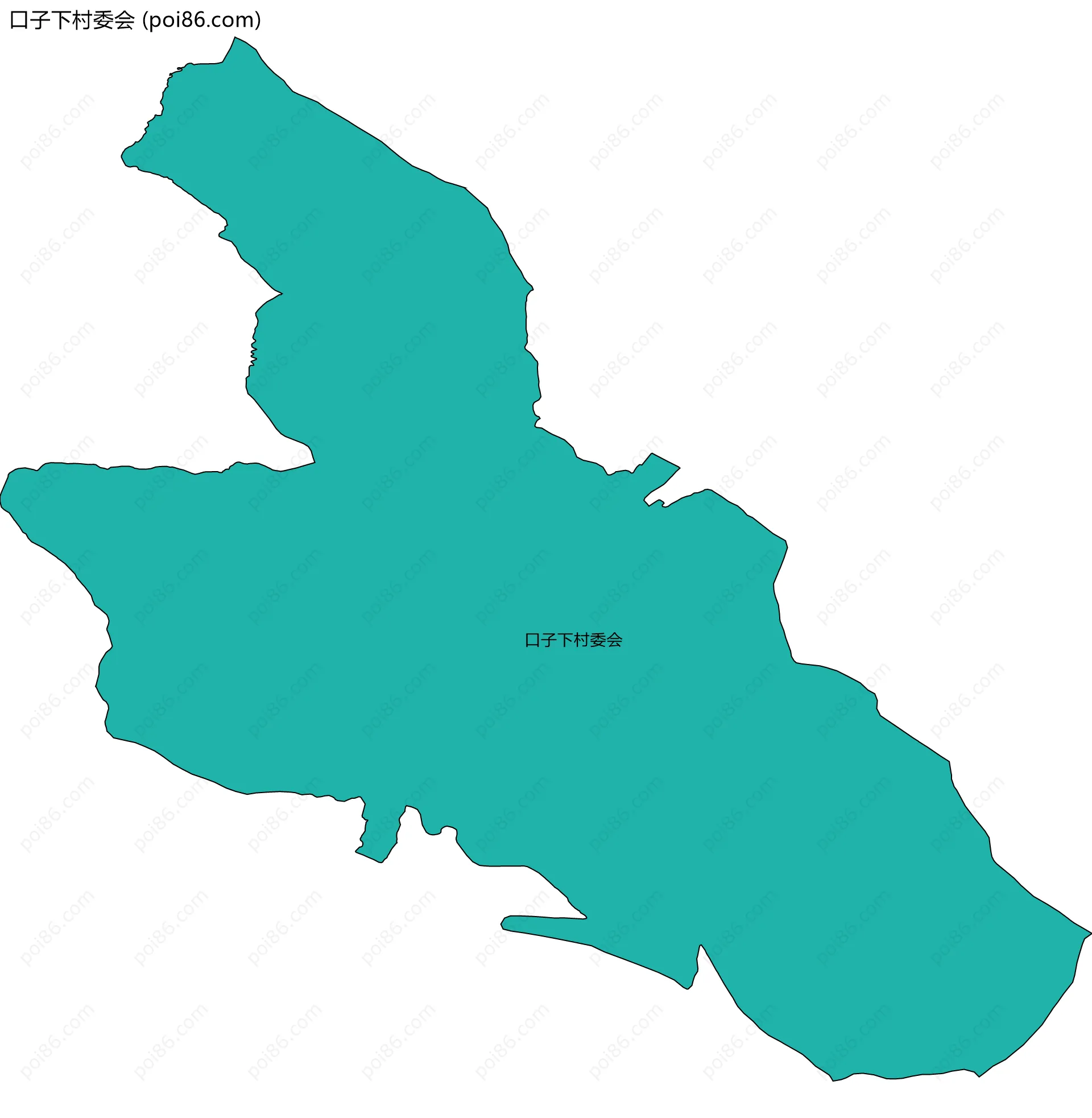 口子下村委会边界地图