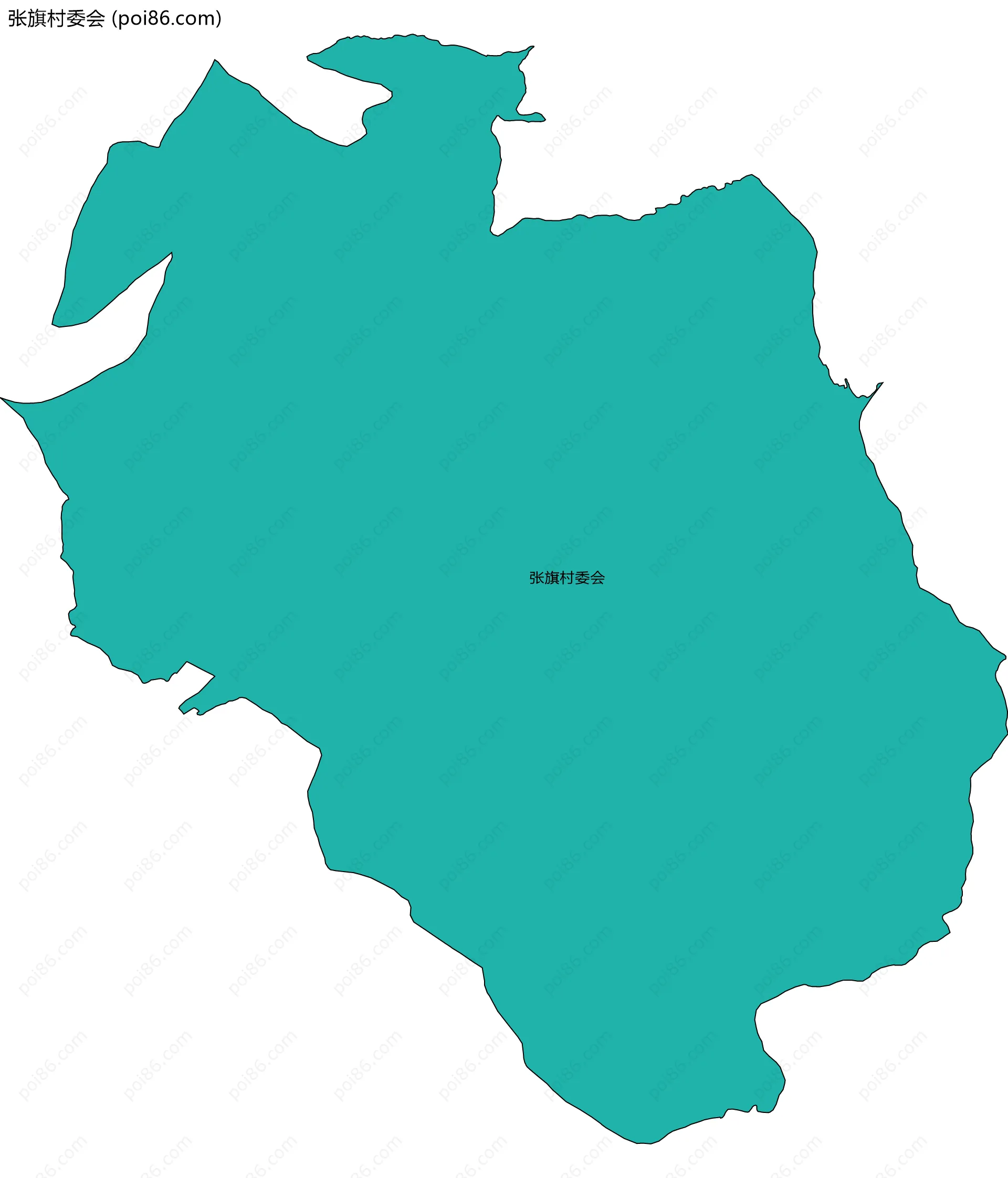 张旗村委会边界地图