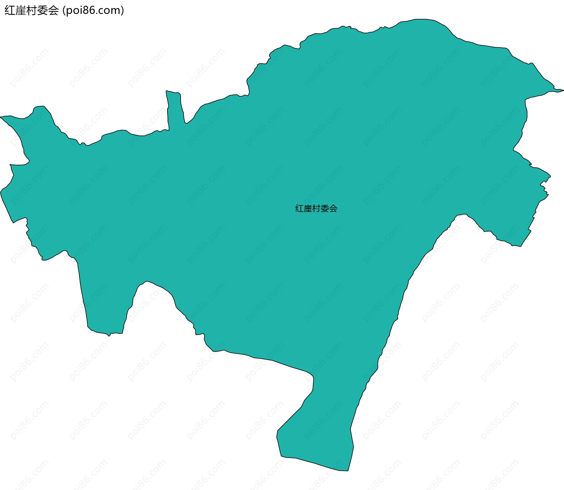 红崖村委会边界地图