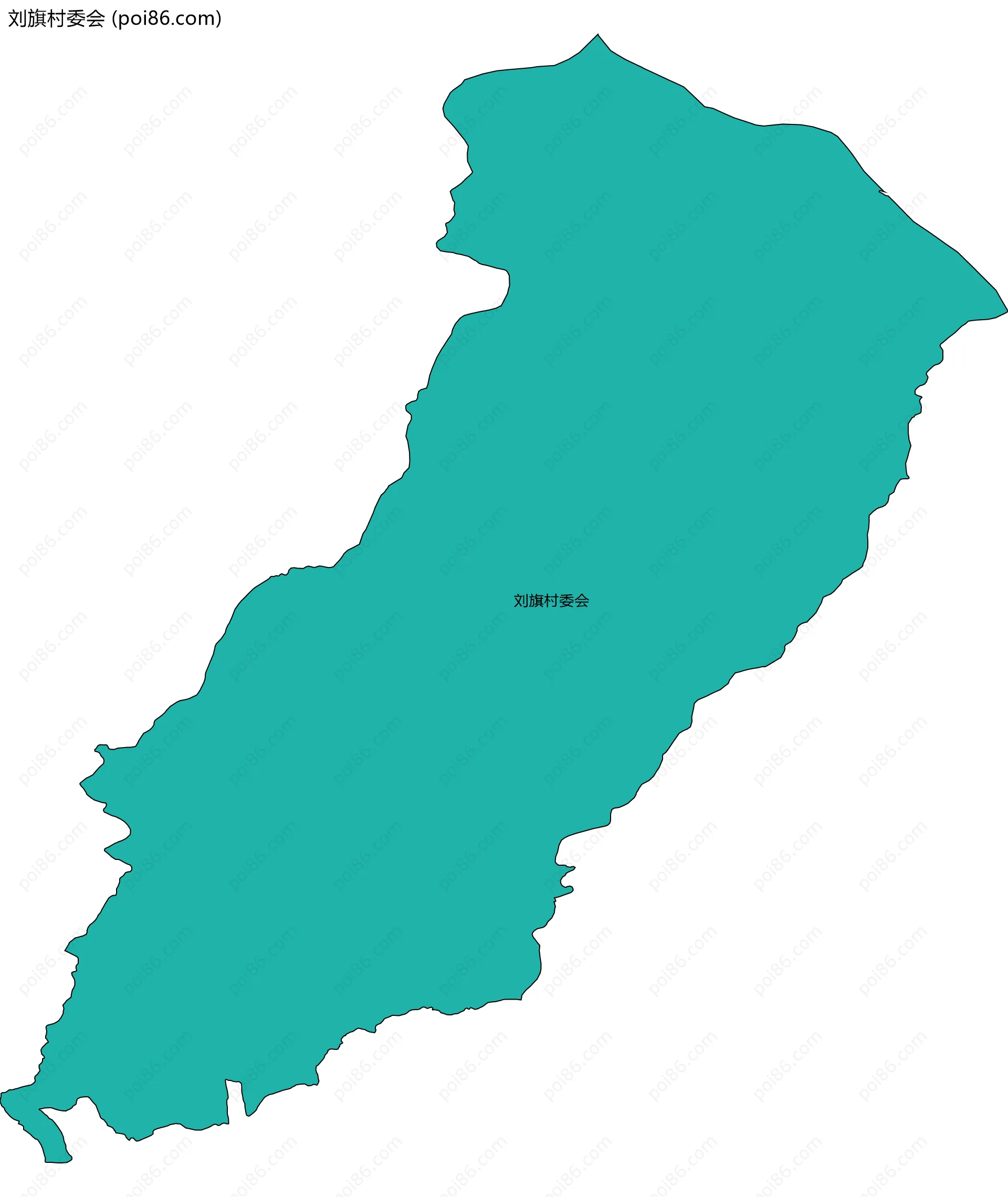 刘旗村委会边界地图