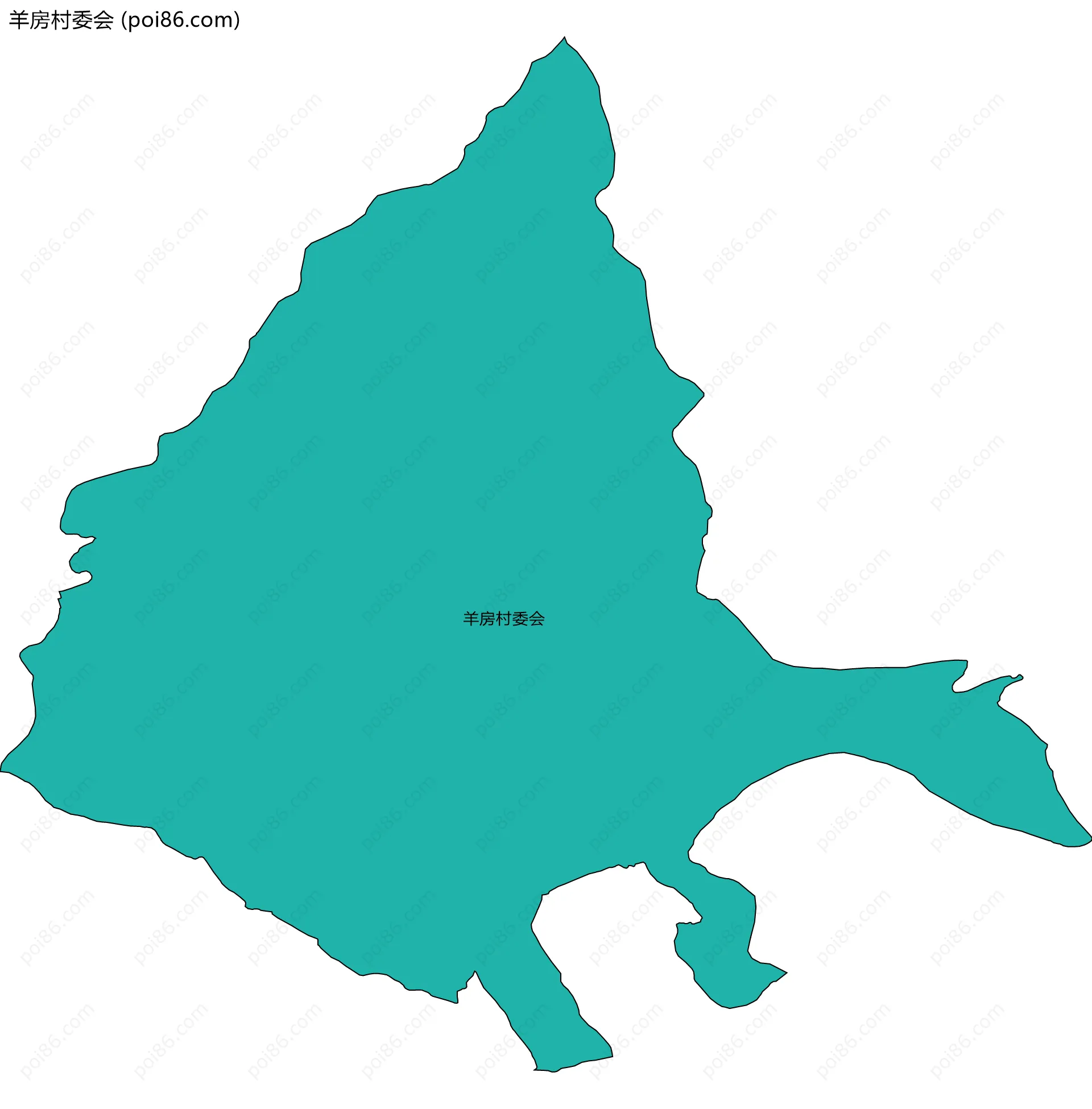 羊房村委会边界地图