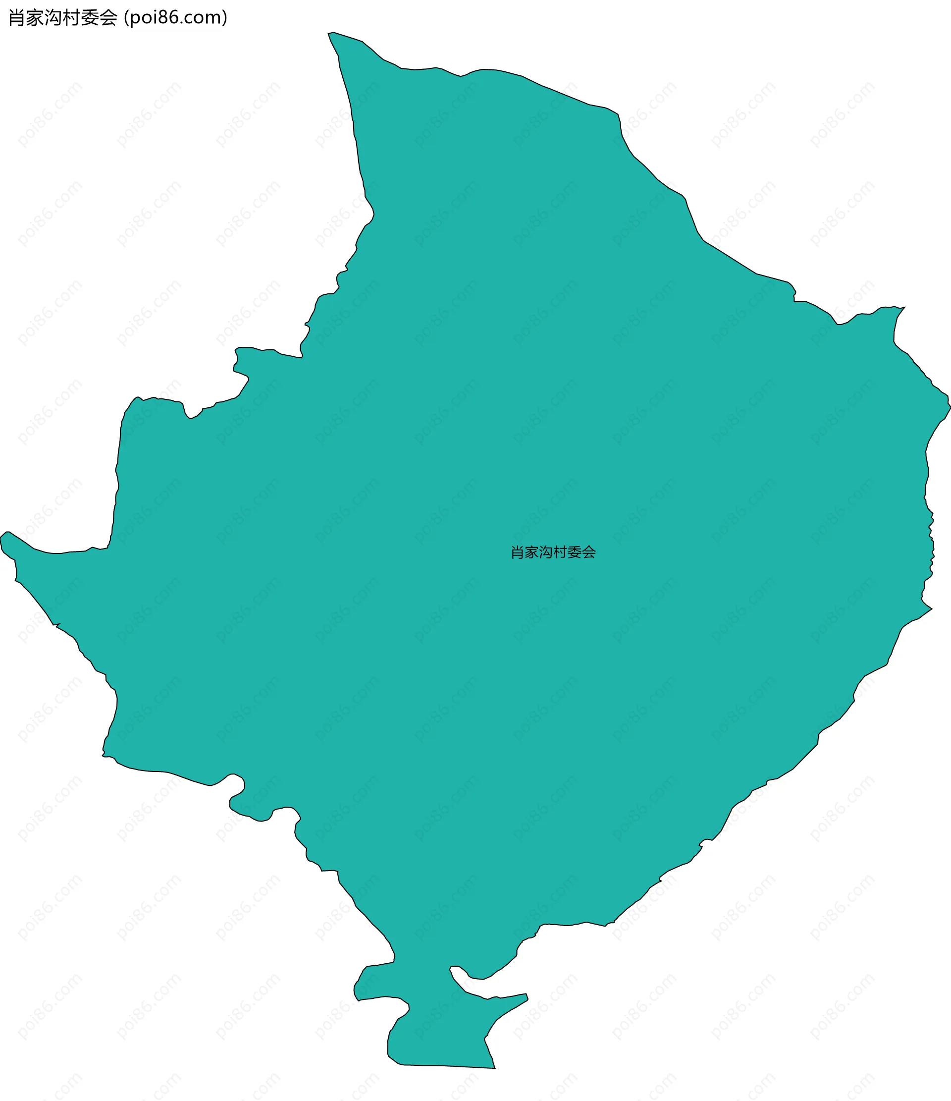 肖家沟村委会边界地图