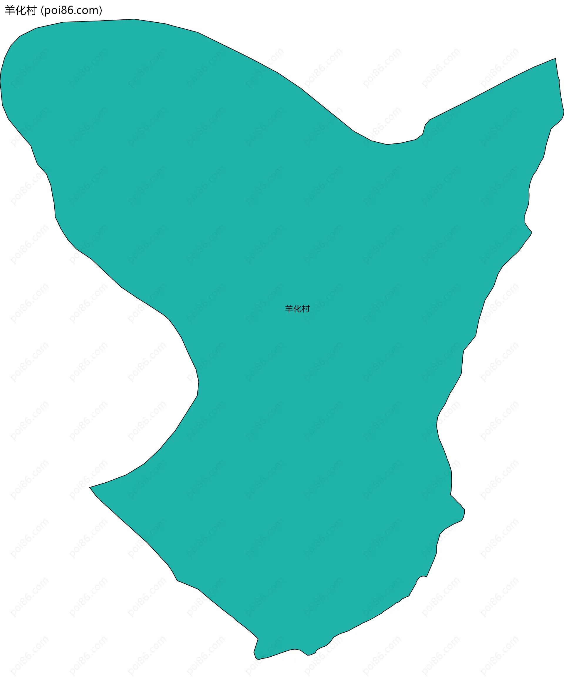羊化村边界地图