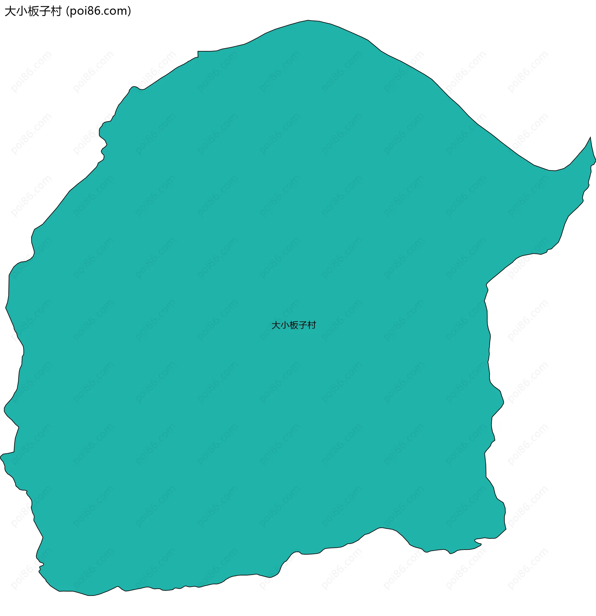 大小板子村边界地图