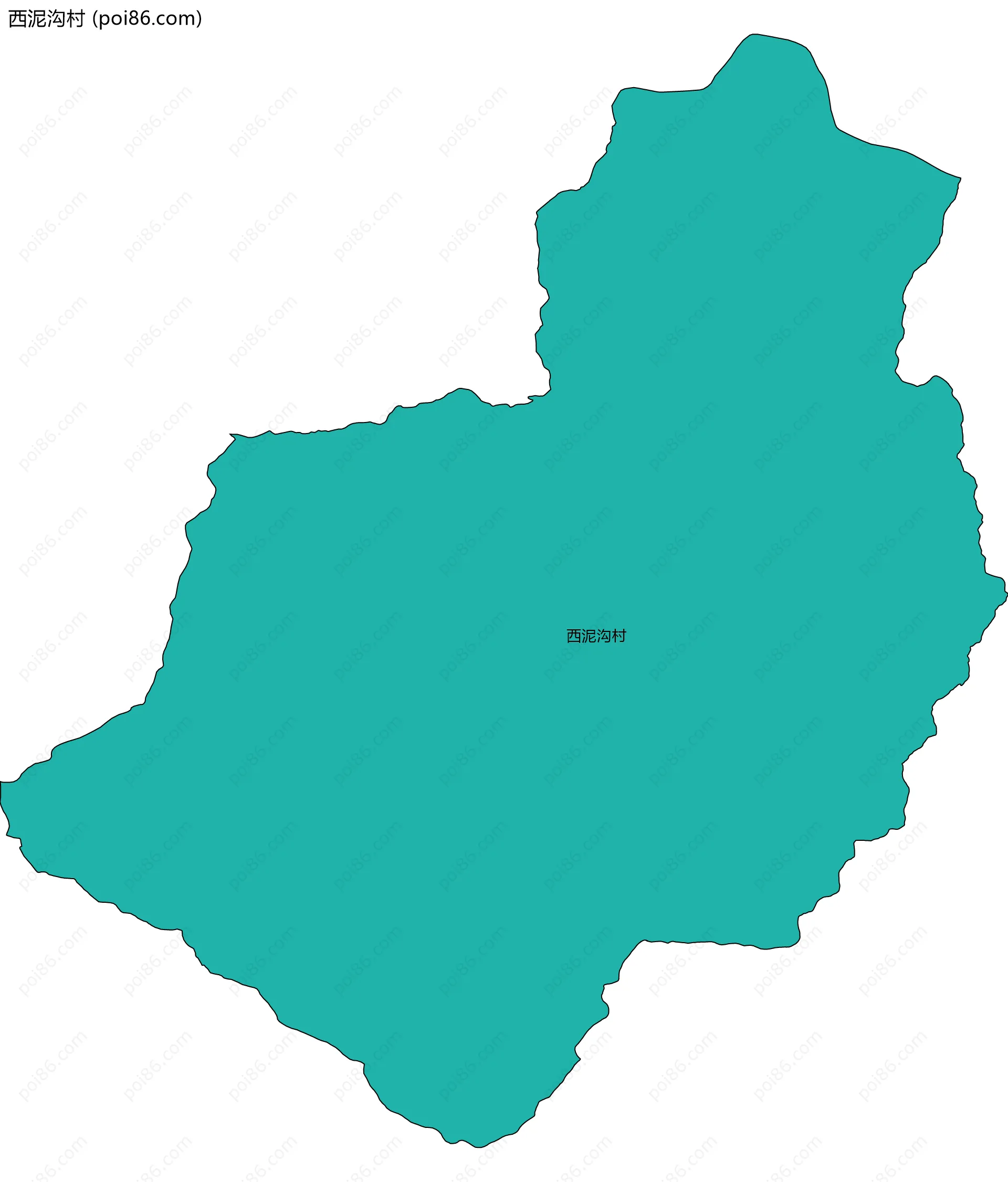 西泥沟村边界地图