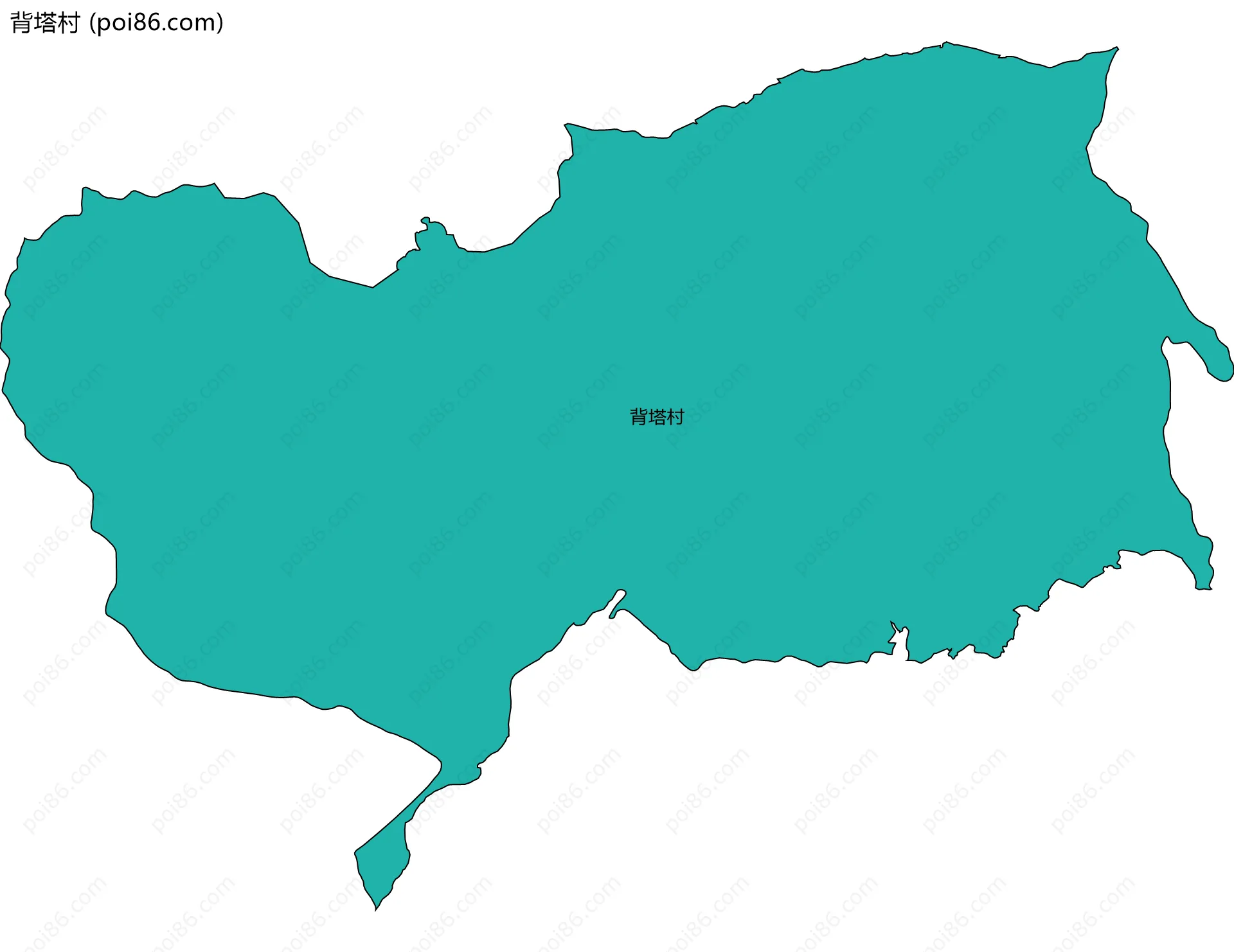 背塔村边界地图