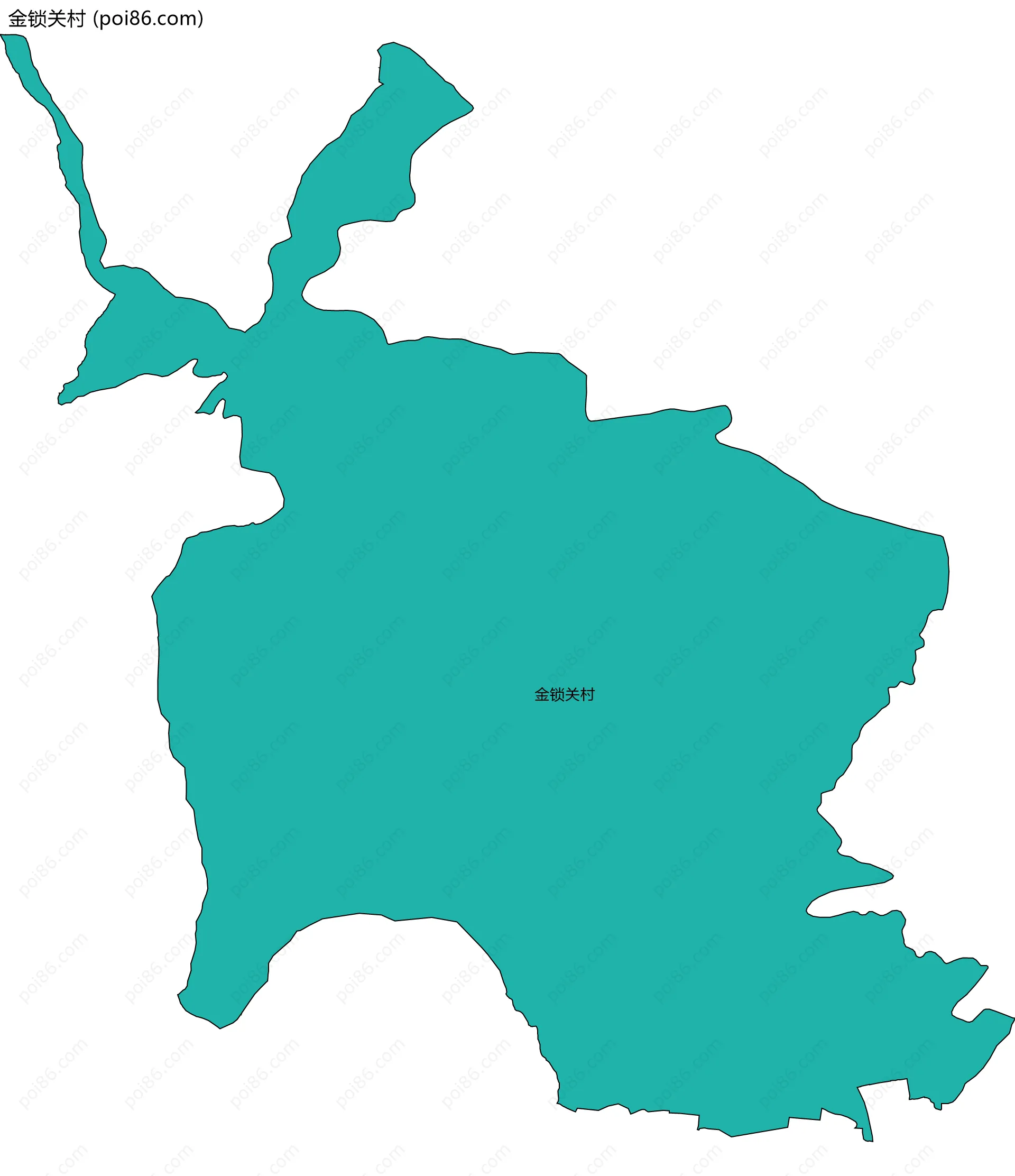 金锁关村边界地图