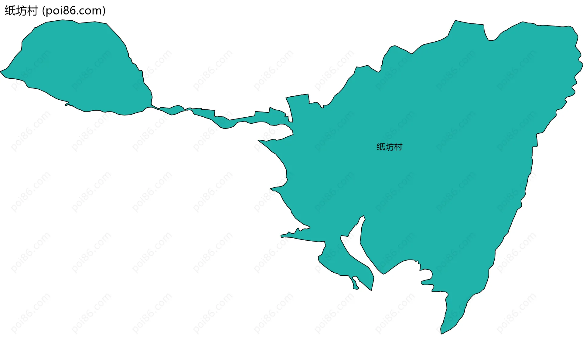 纸坊村边界地图