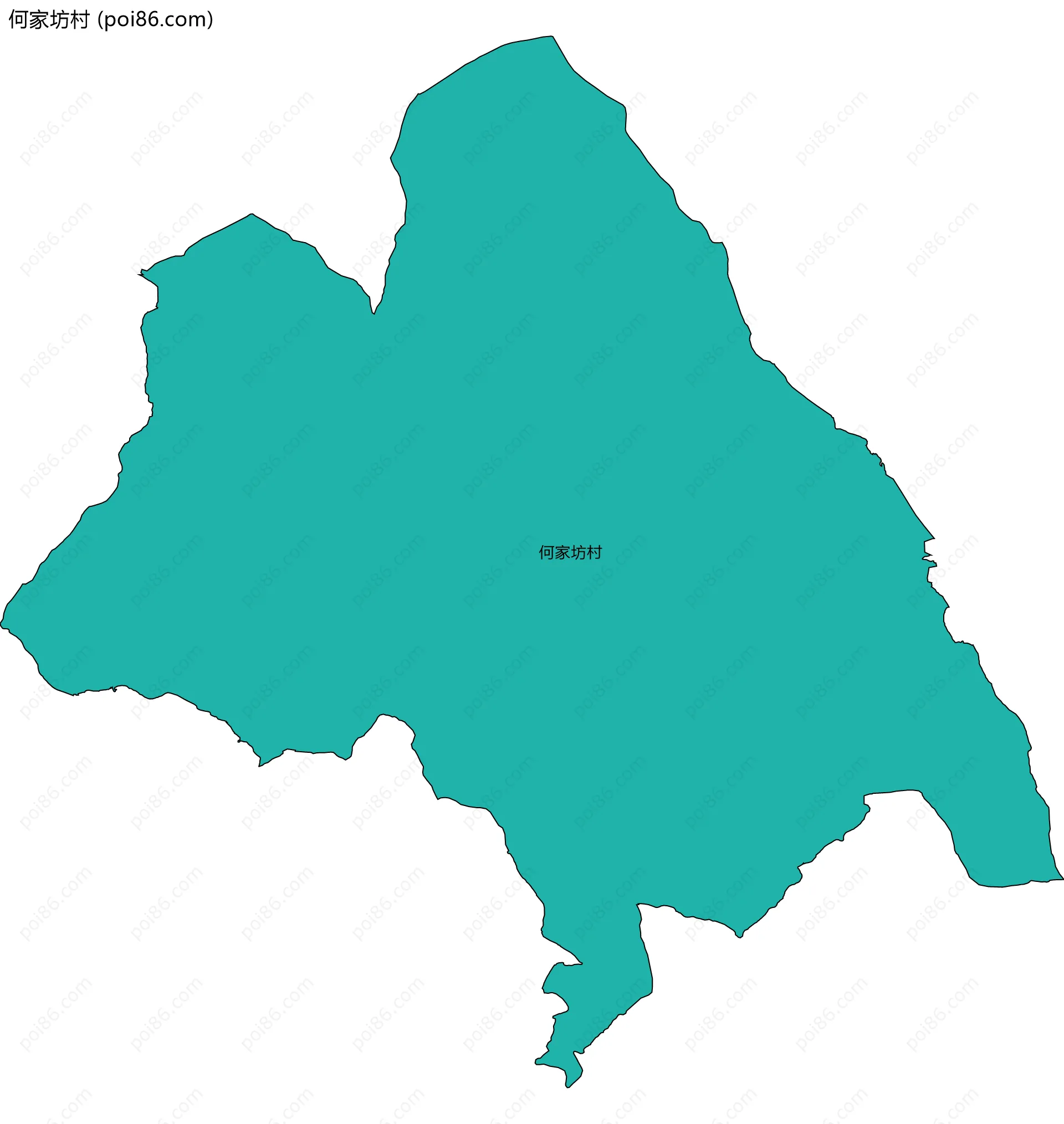 何家坊村边界地图
