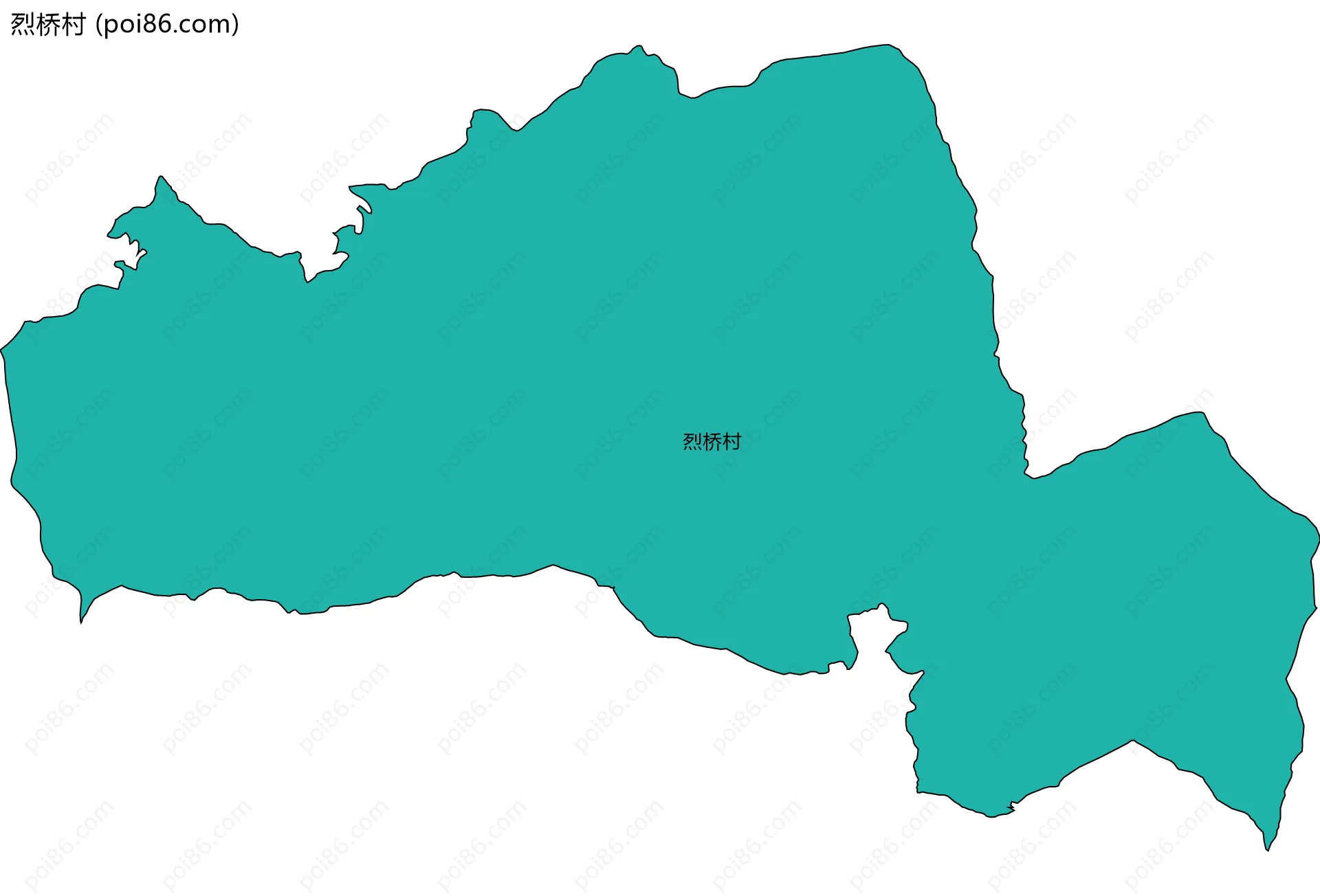 烈桥村边界地图
