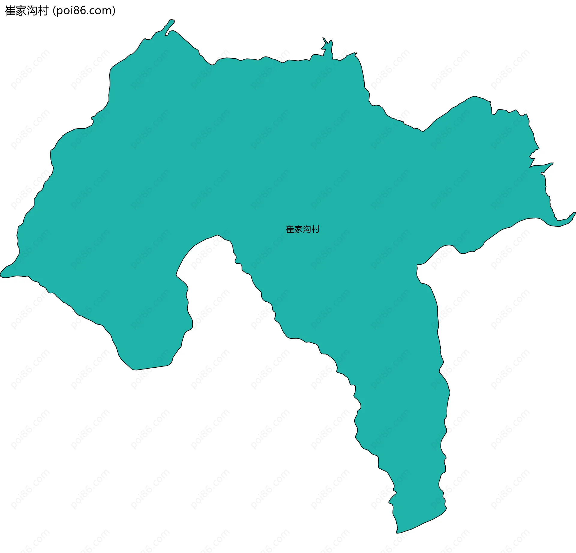 崔家沟村边界地图