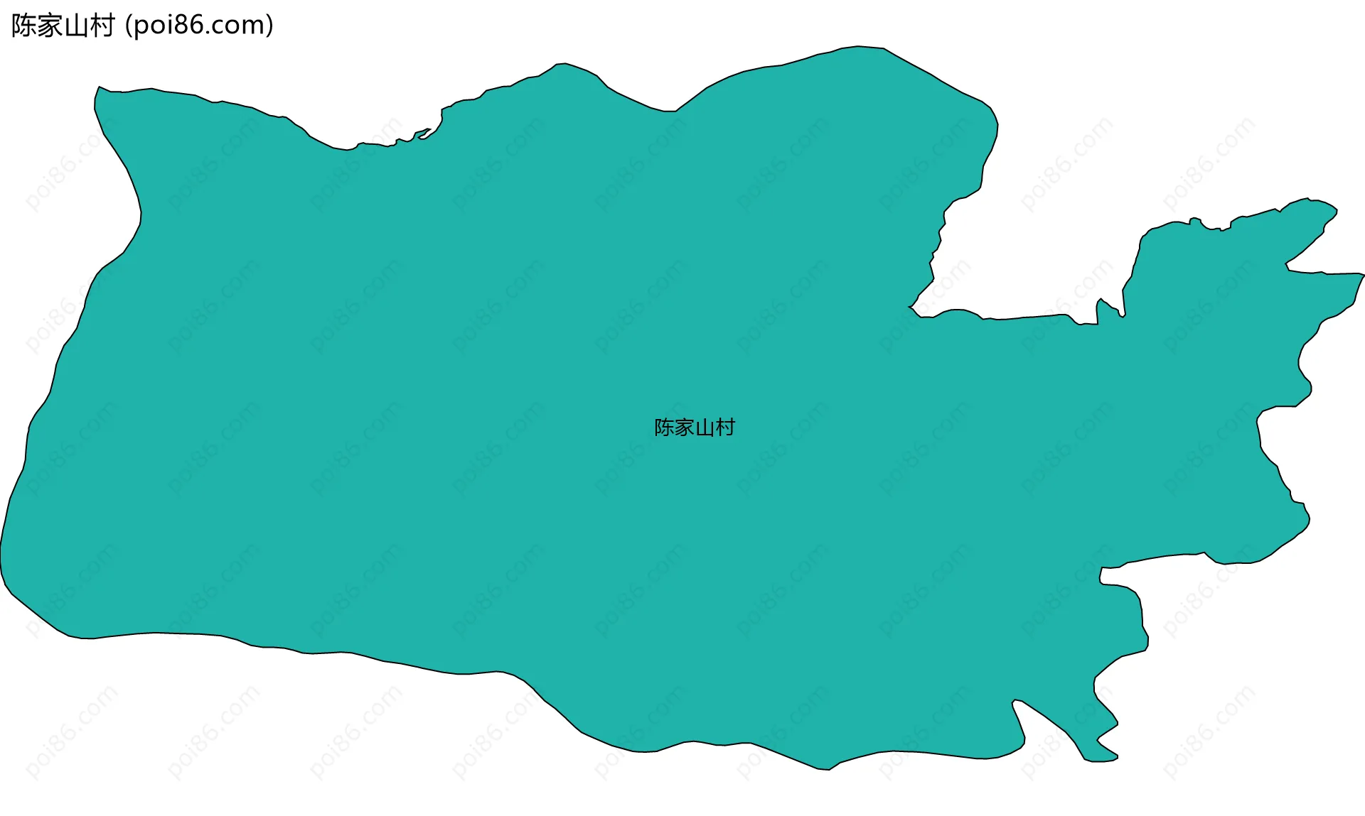 陈家山村边界地图