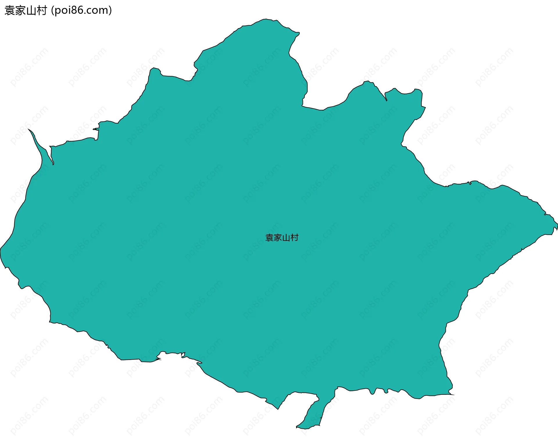 袁家山村边界地图