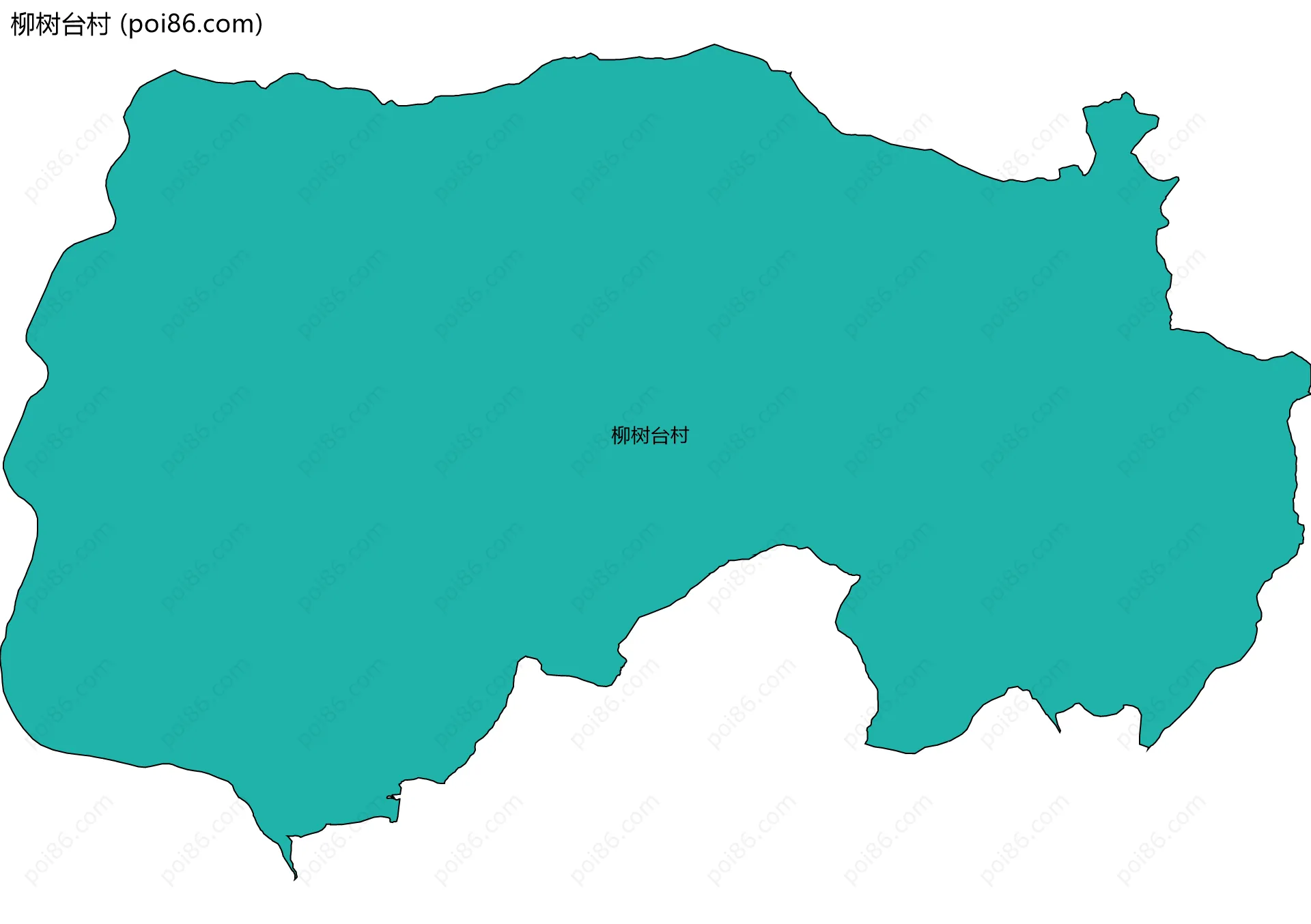 柳树台村边界地图