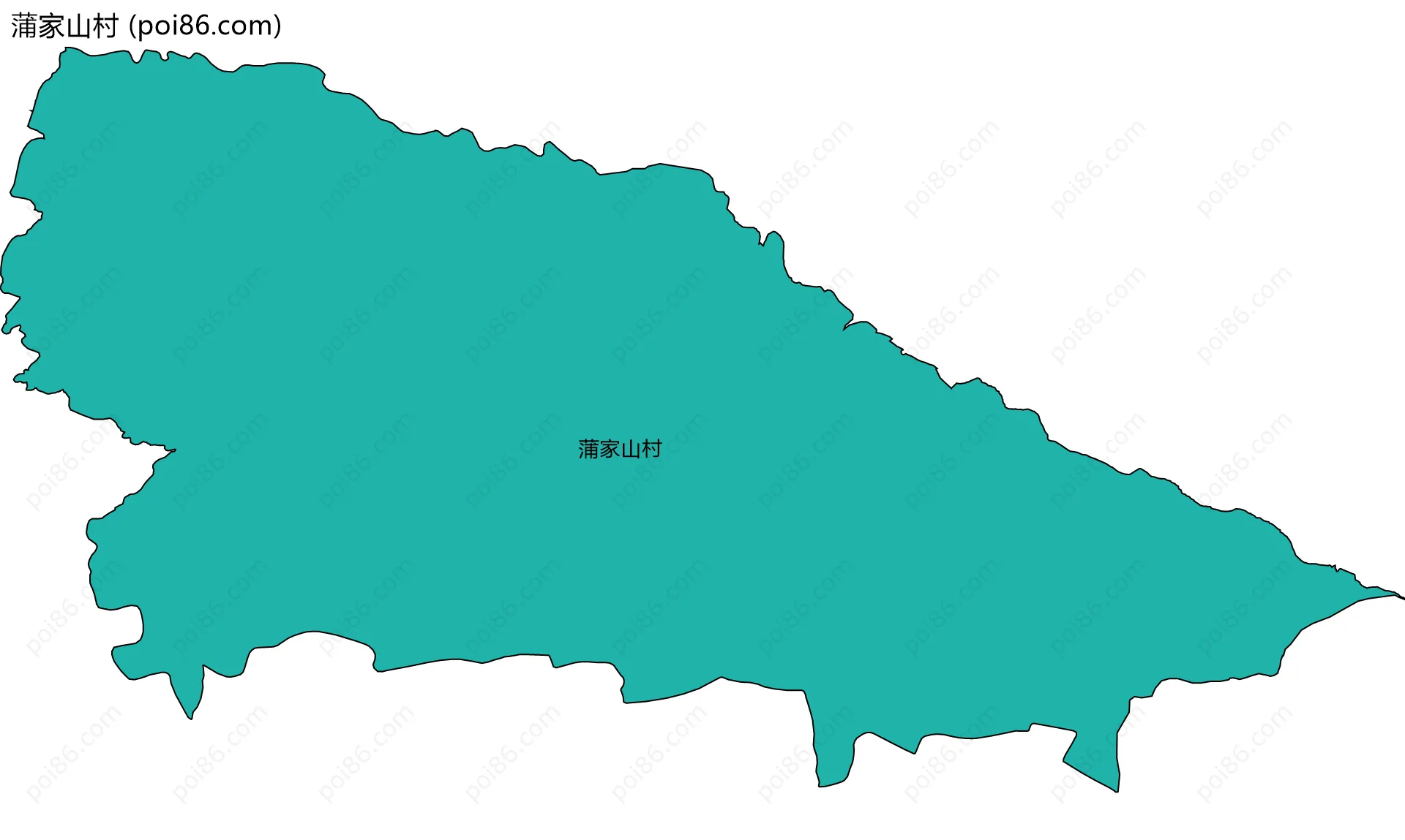 蒲家山村边界地图