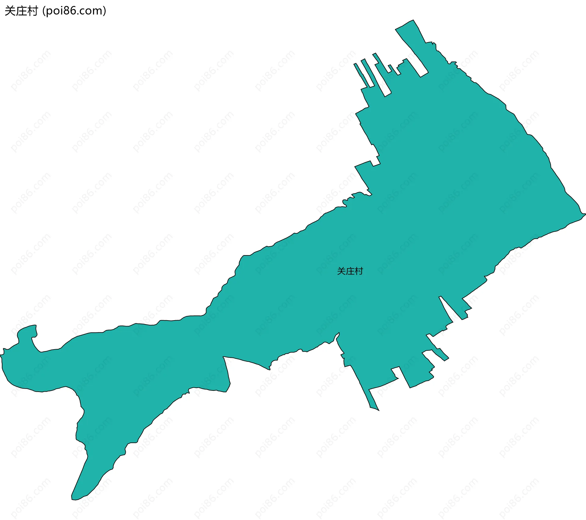 关庄村边界地图