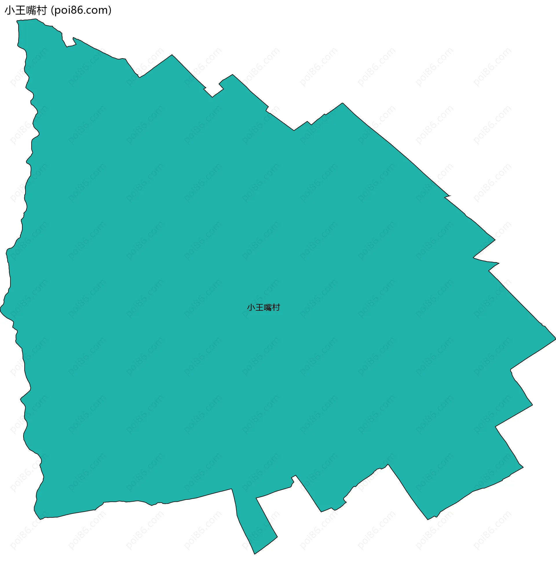 小王嘴村边界地图