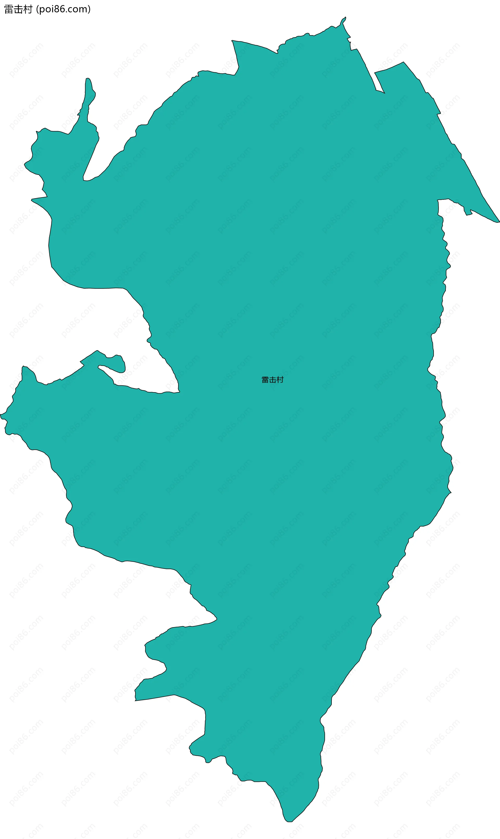 雷击村边界地图