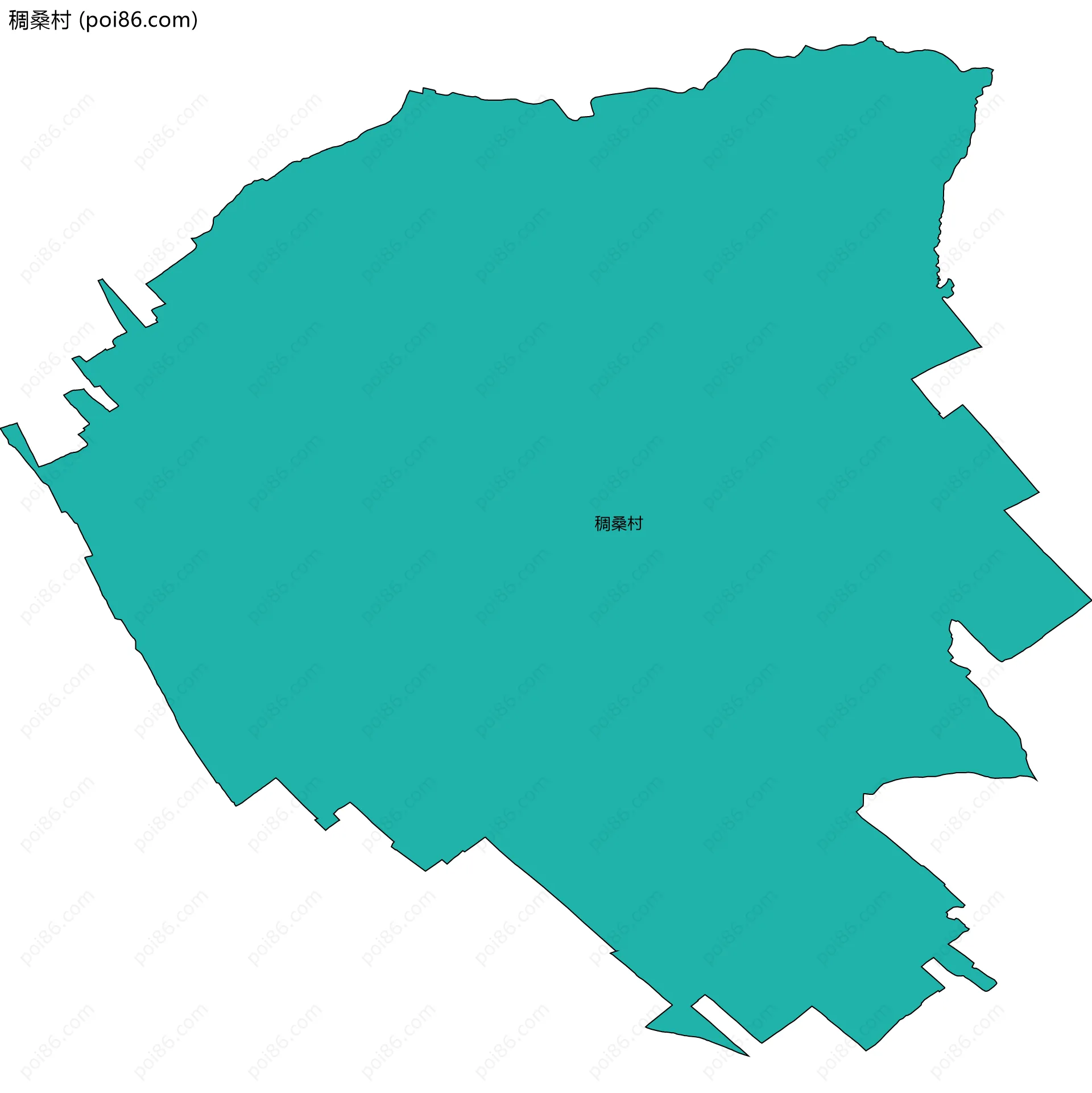 稠桑村边界地图