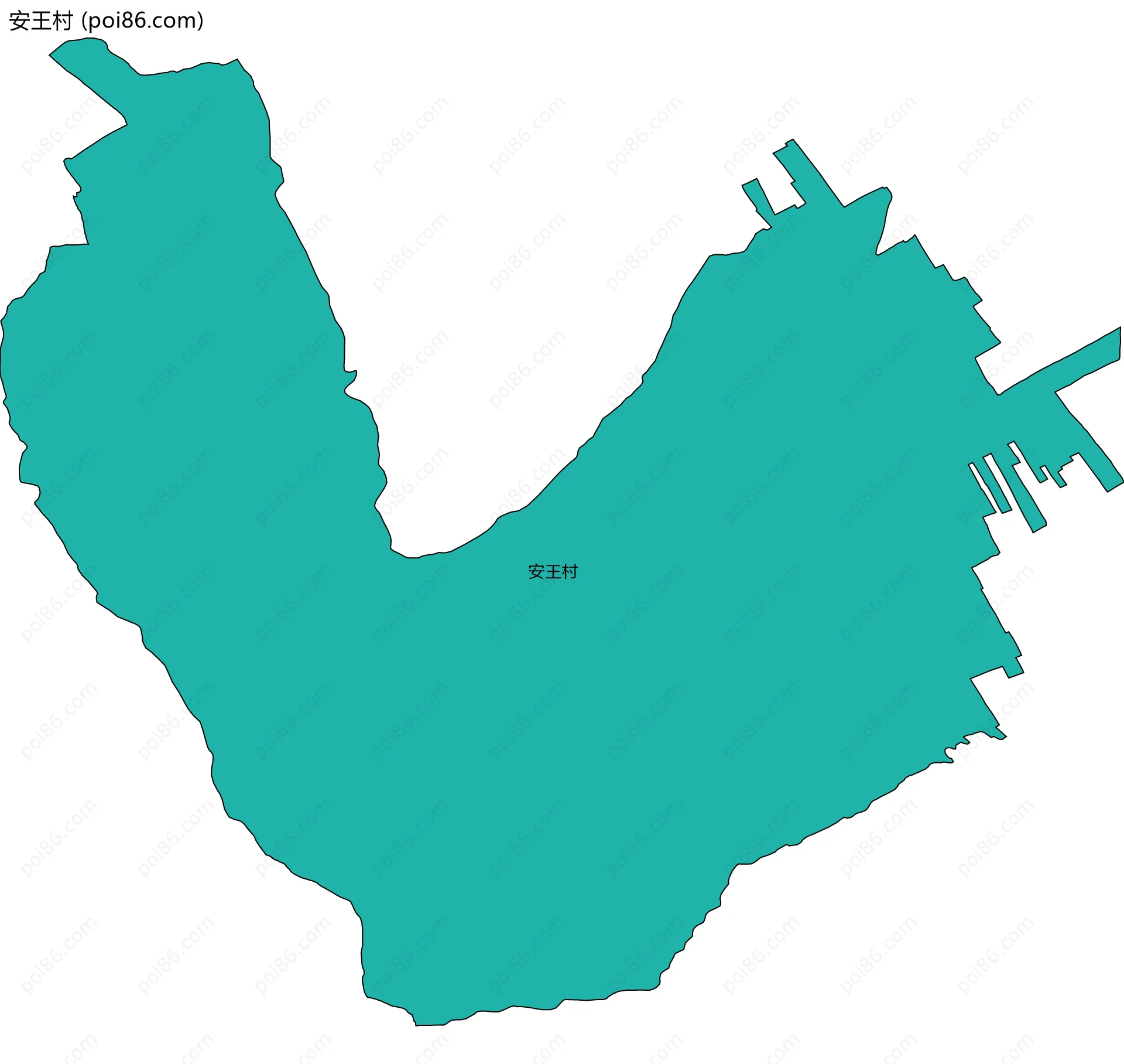 安王村边界地图