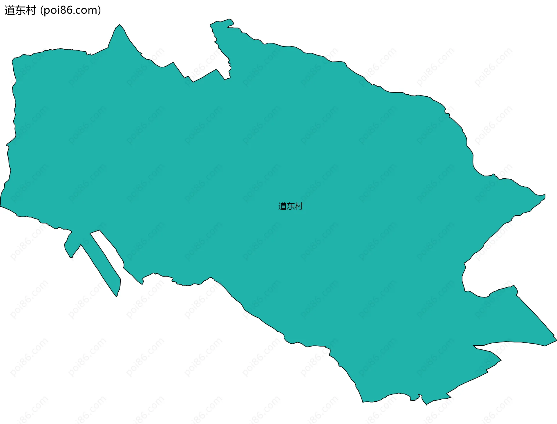 道东村边界地图