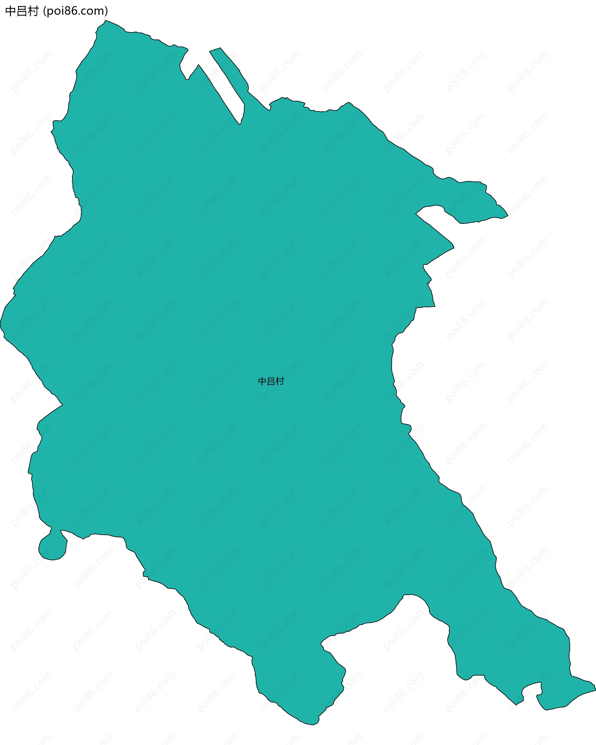 中吕村边界地图