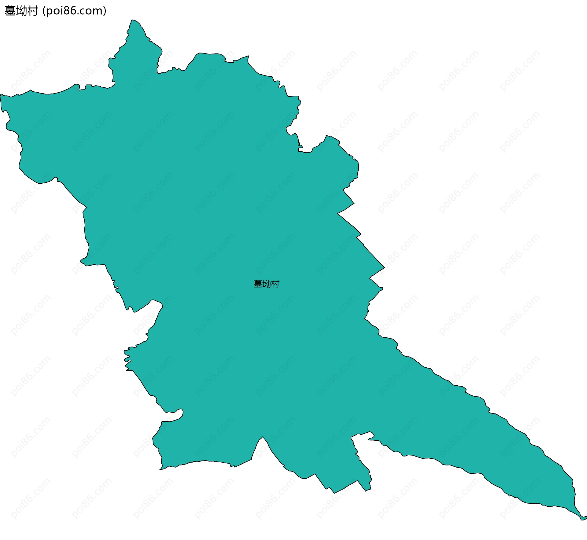 墓坳村边界地图