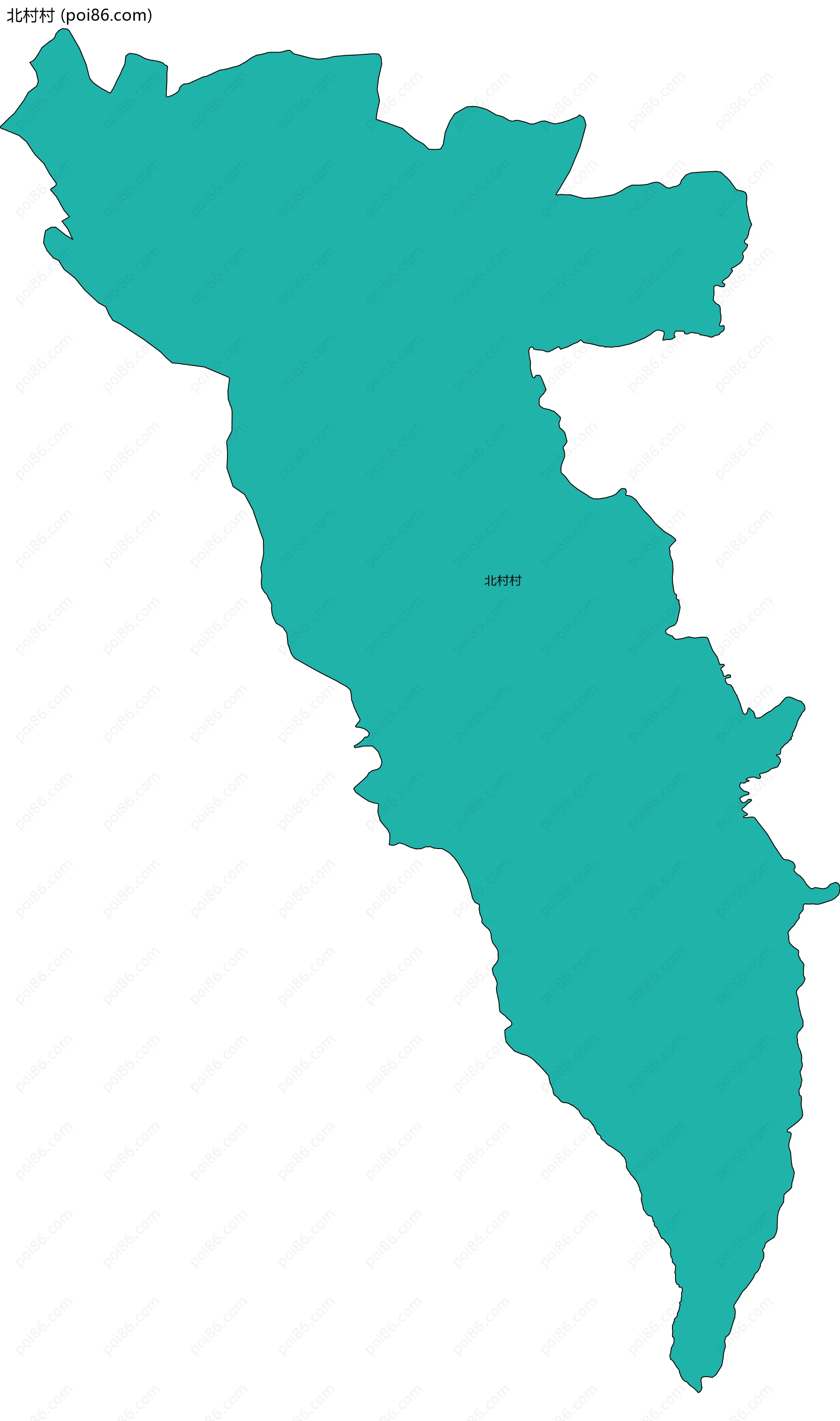 北村村边界地图