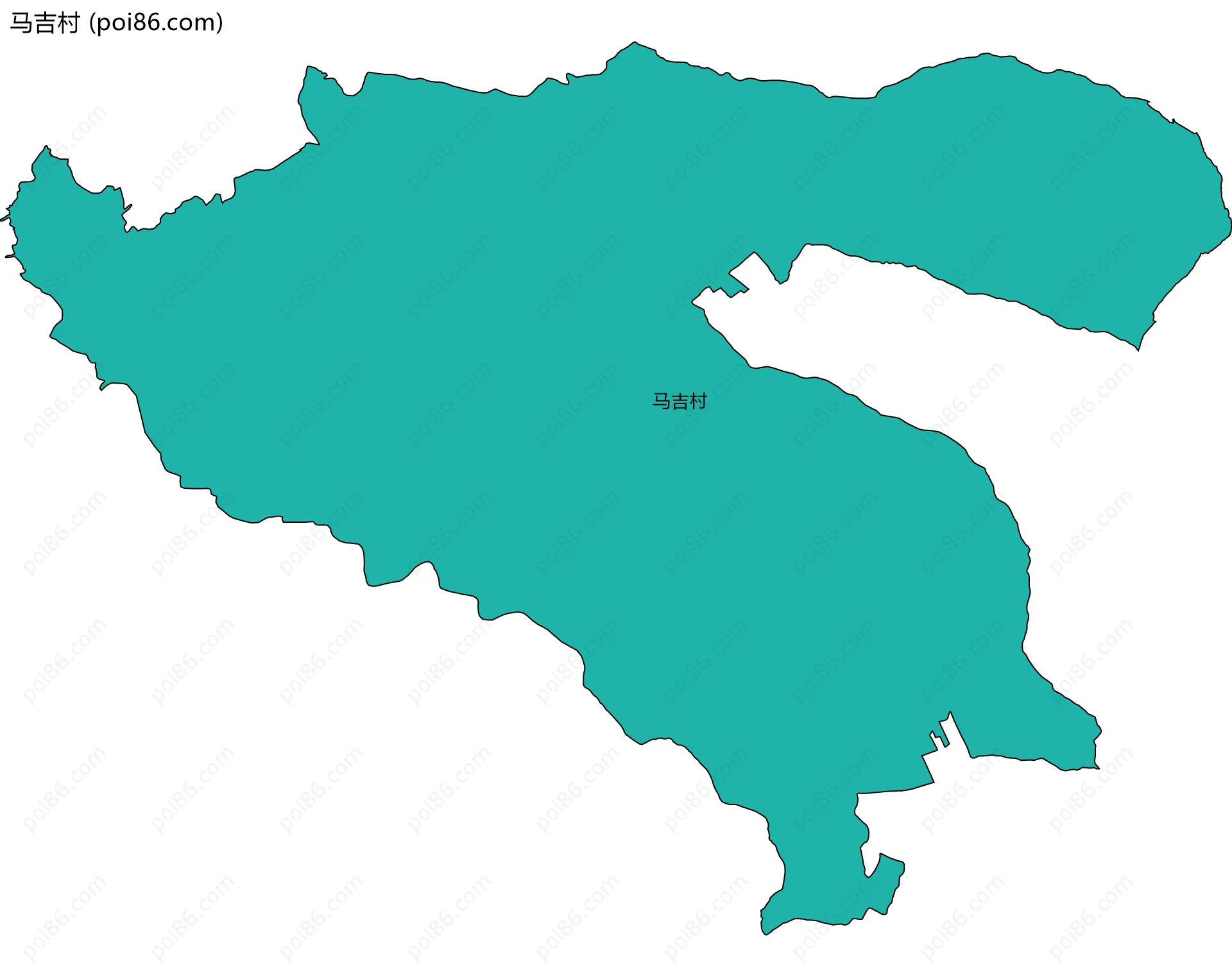 马吉村边界地图