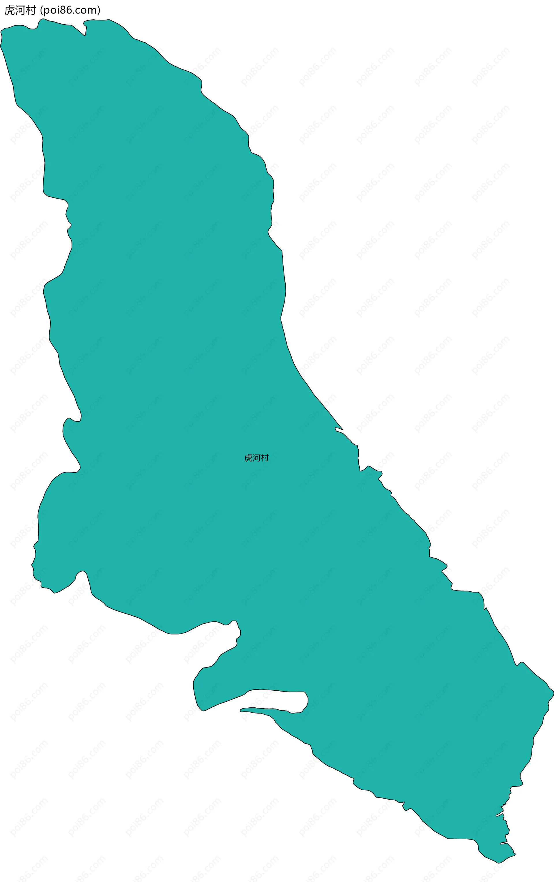 虎河村边界地图