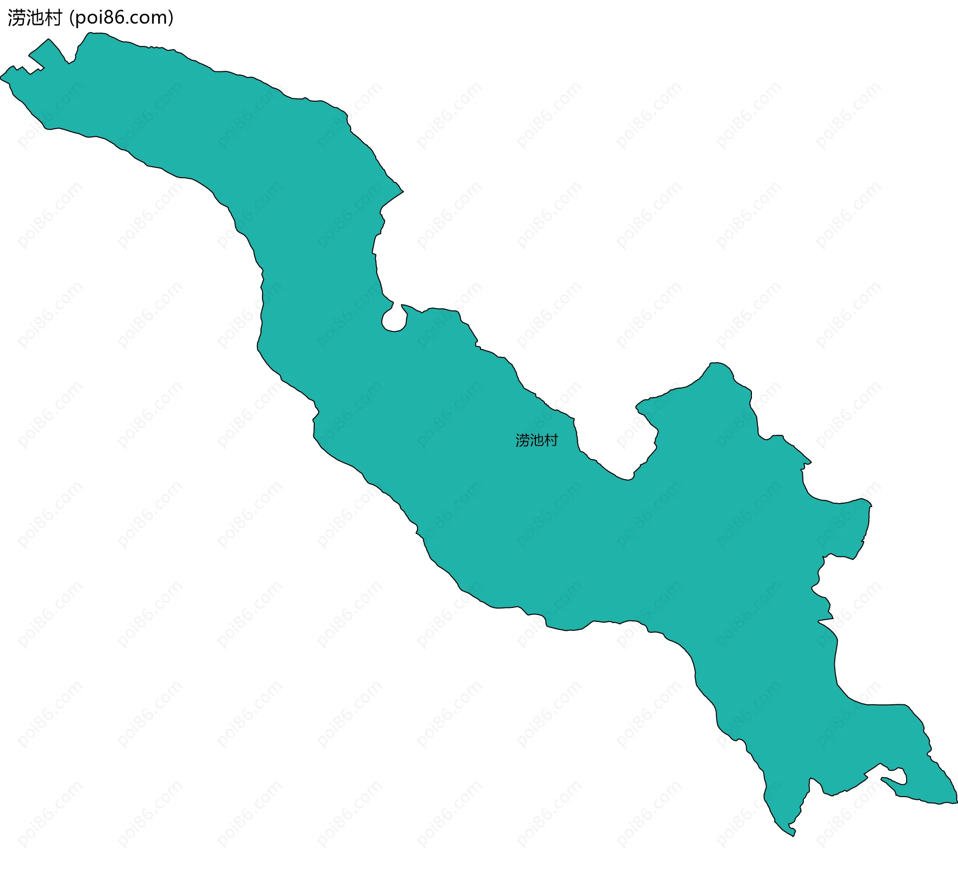 涝池村边界地图