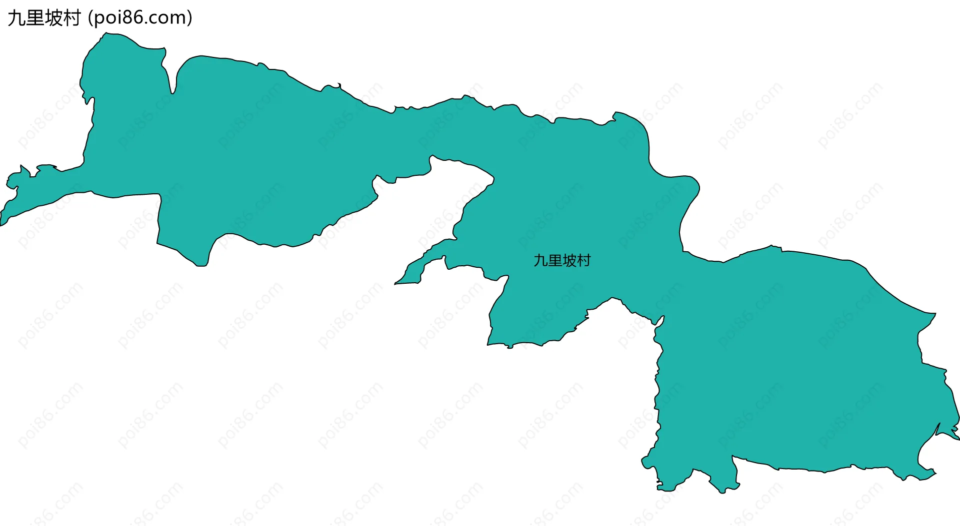 九里坡村边界地图