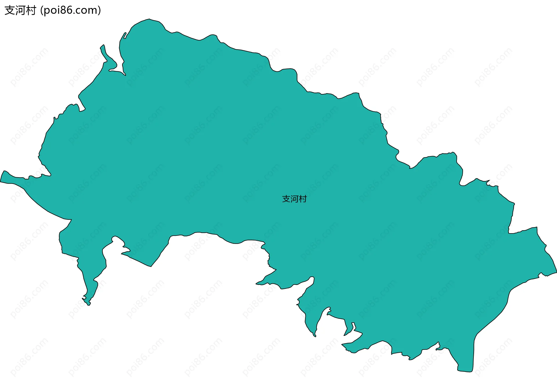 支河村边界地图