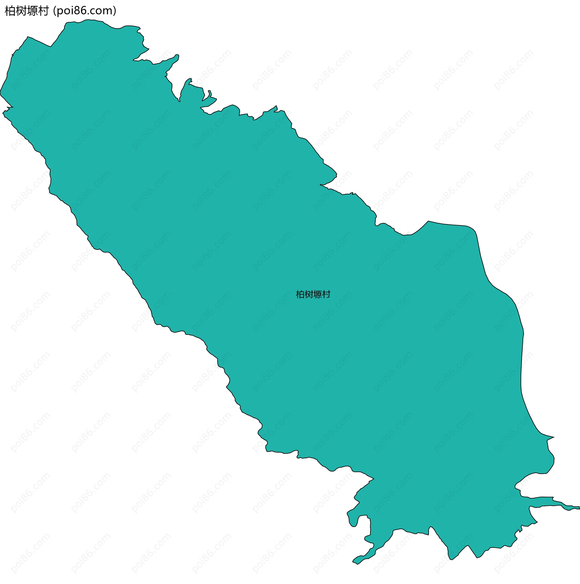 柏树塬村边界地图