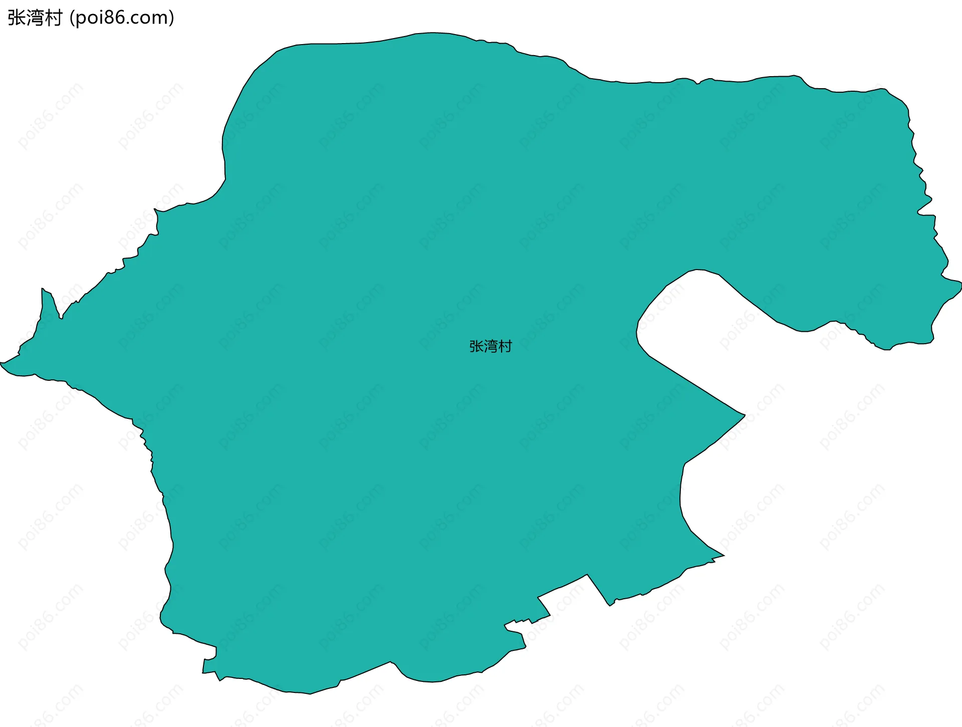 张湾村边界地图