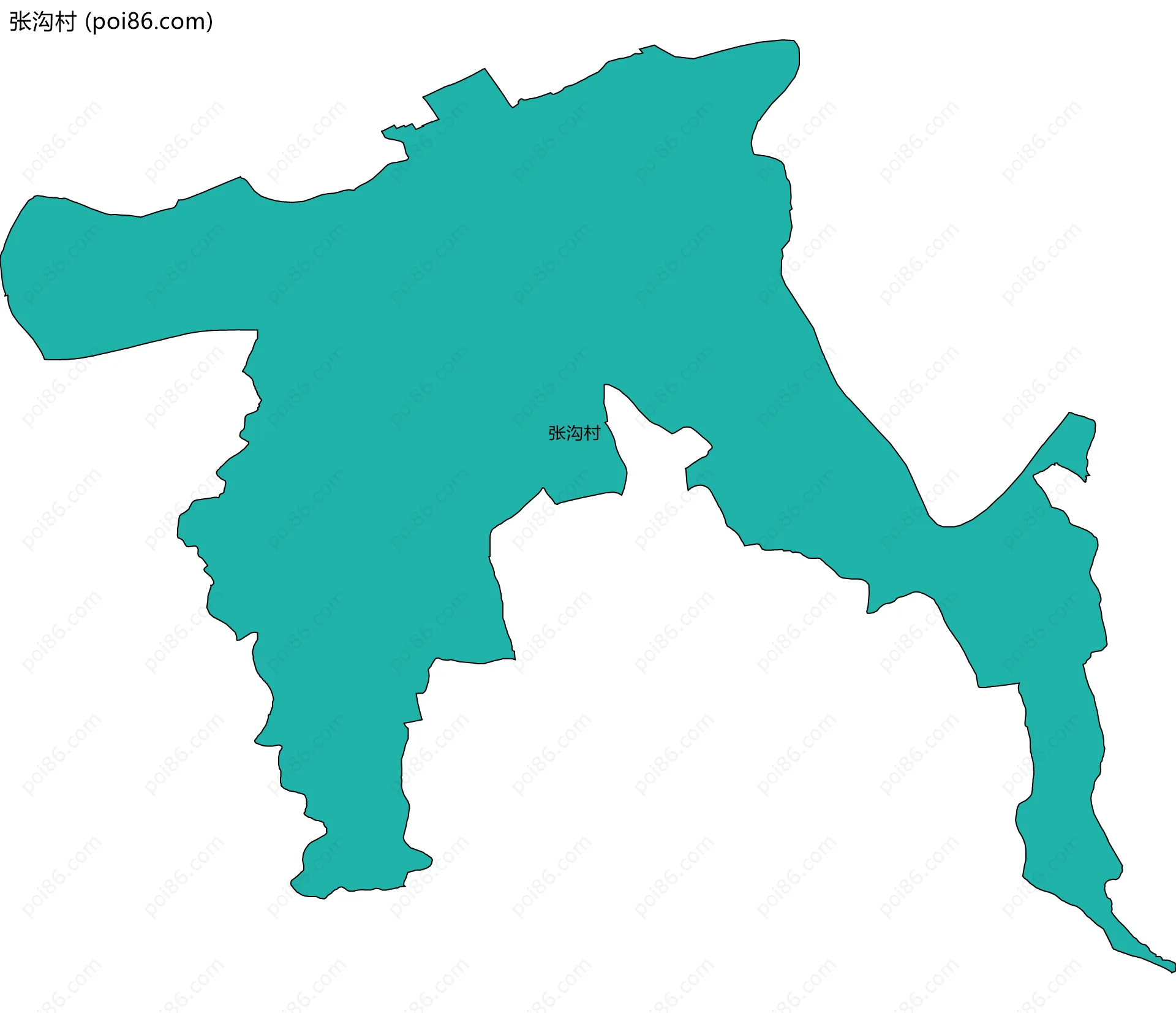 张沟村边界地图