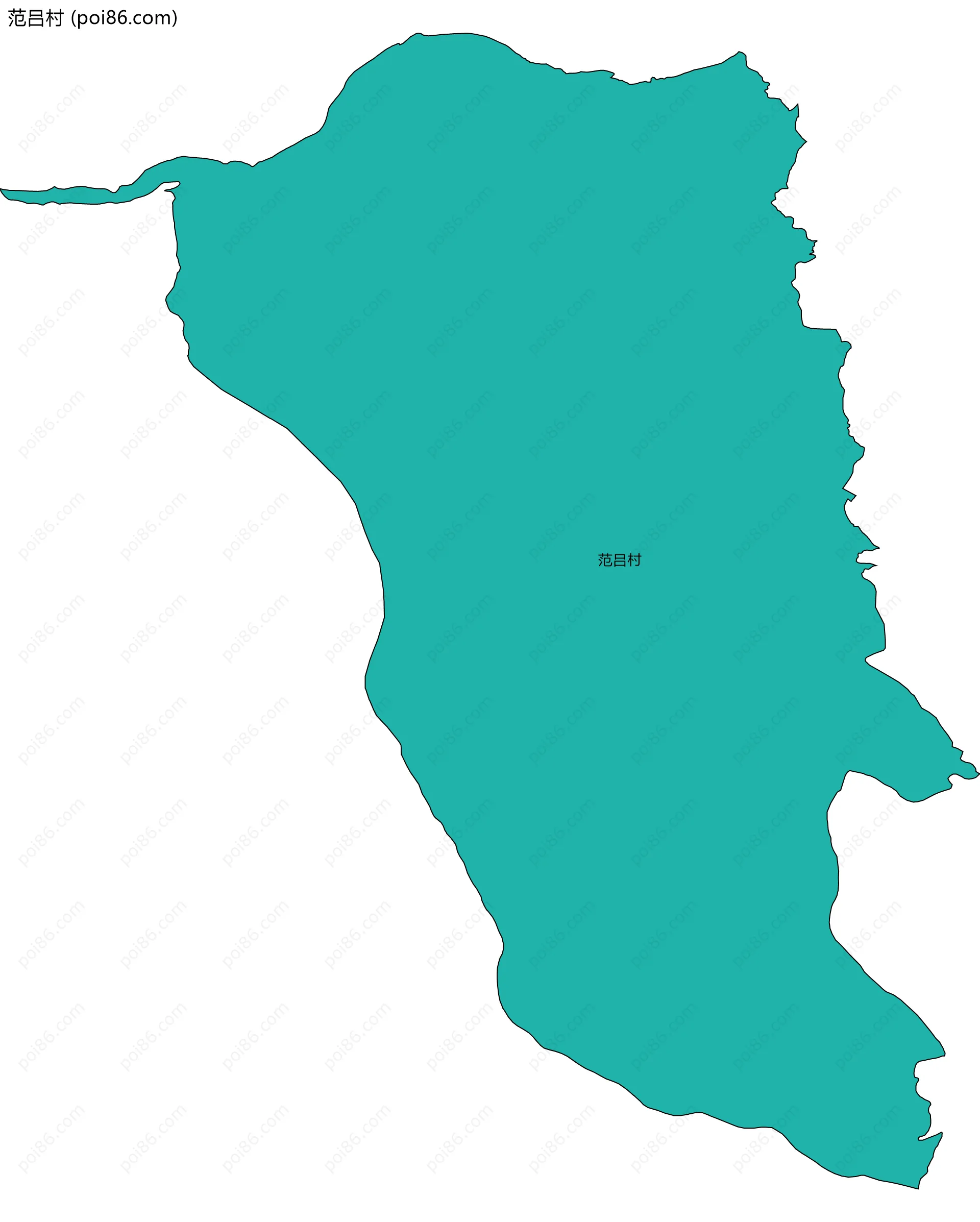 范吕村边界地图