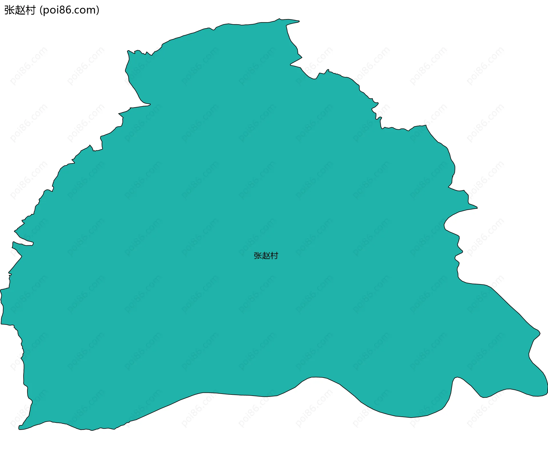 张赵村边界地图