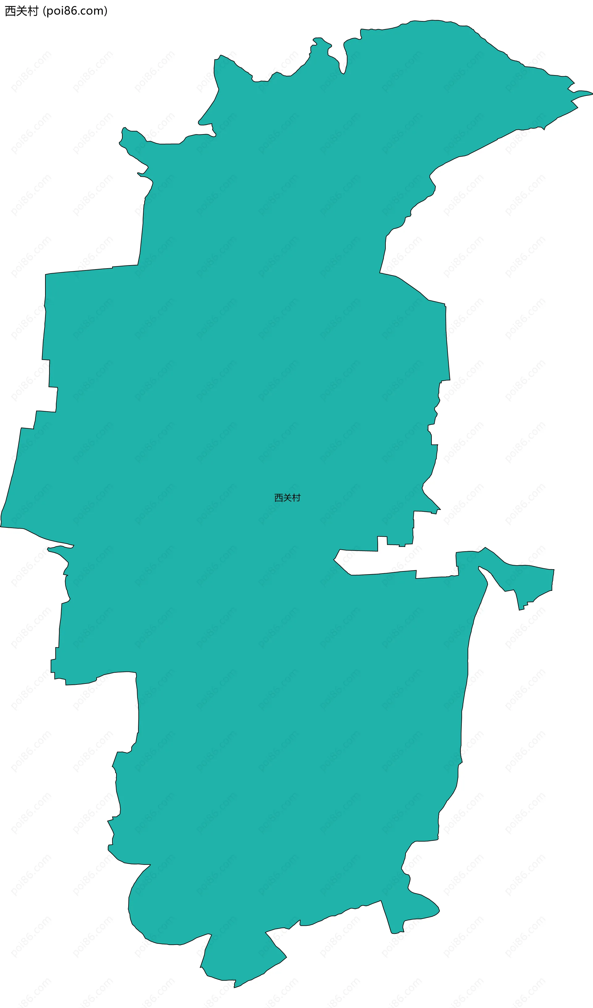 西关村边界地图