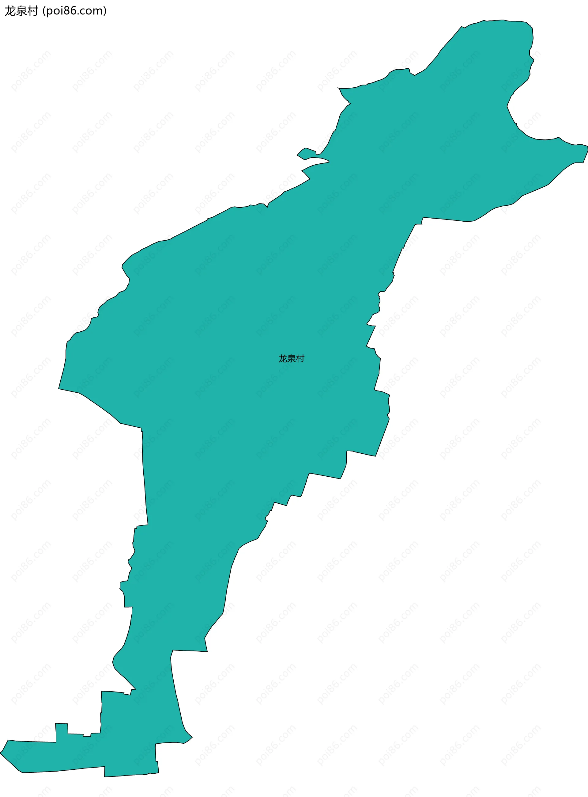 龙泉村边界地图