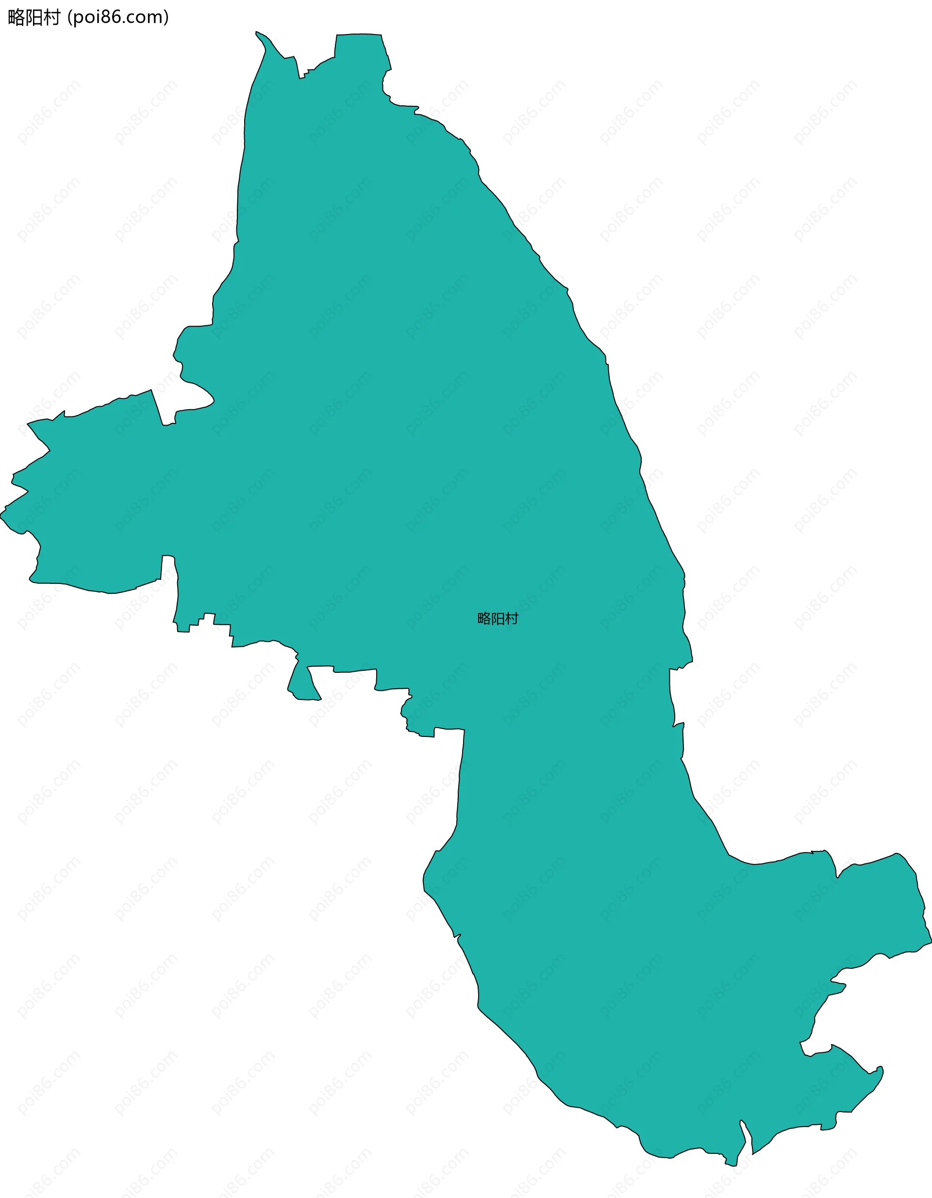 略阳村边界地图