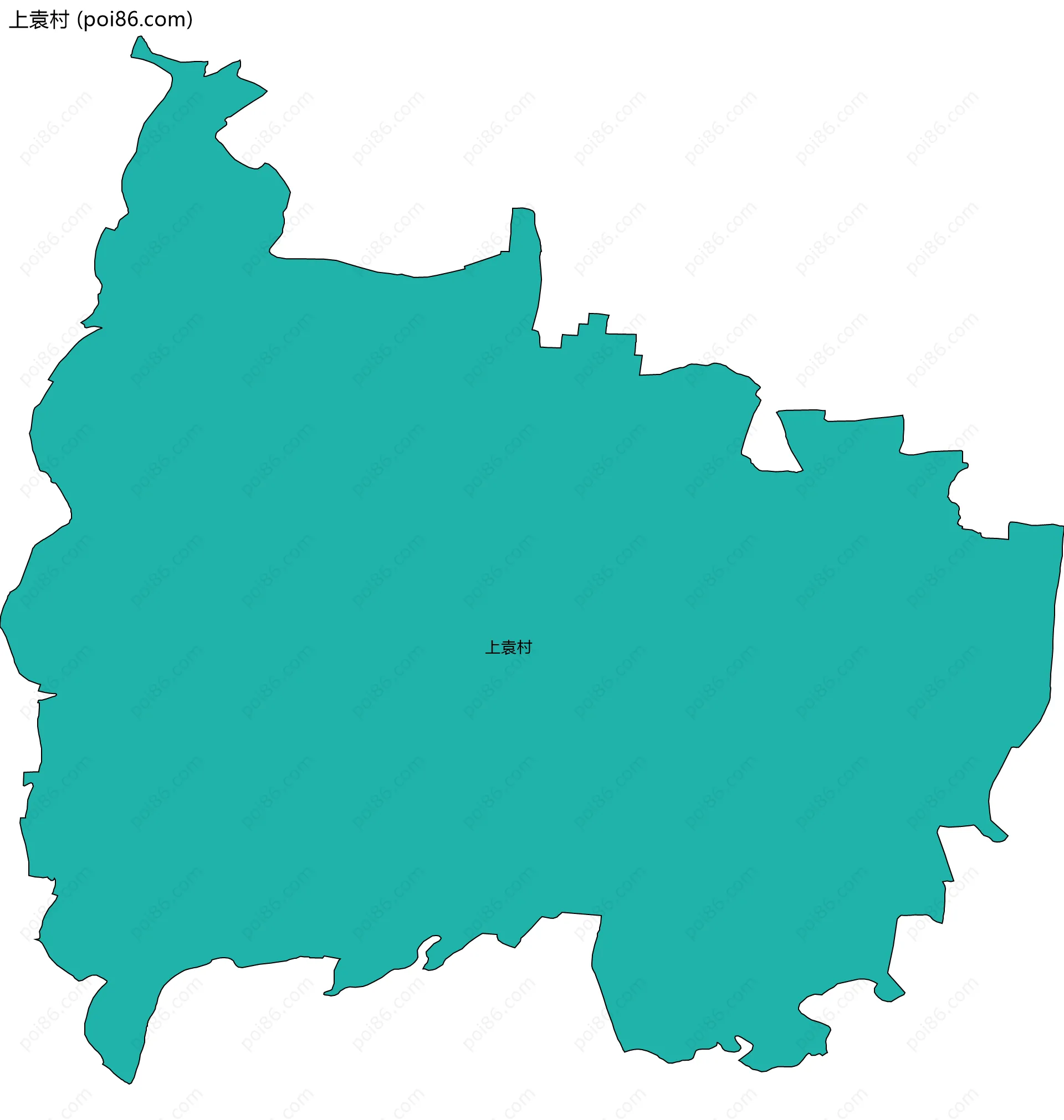 上袁村边界地图